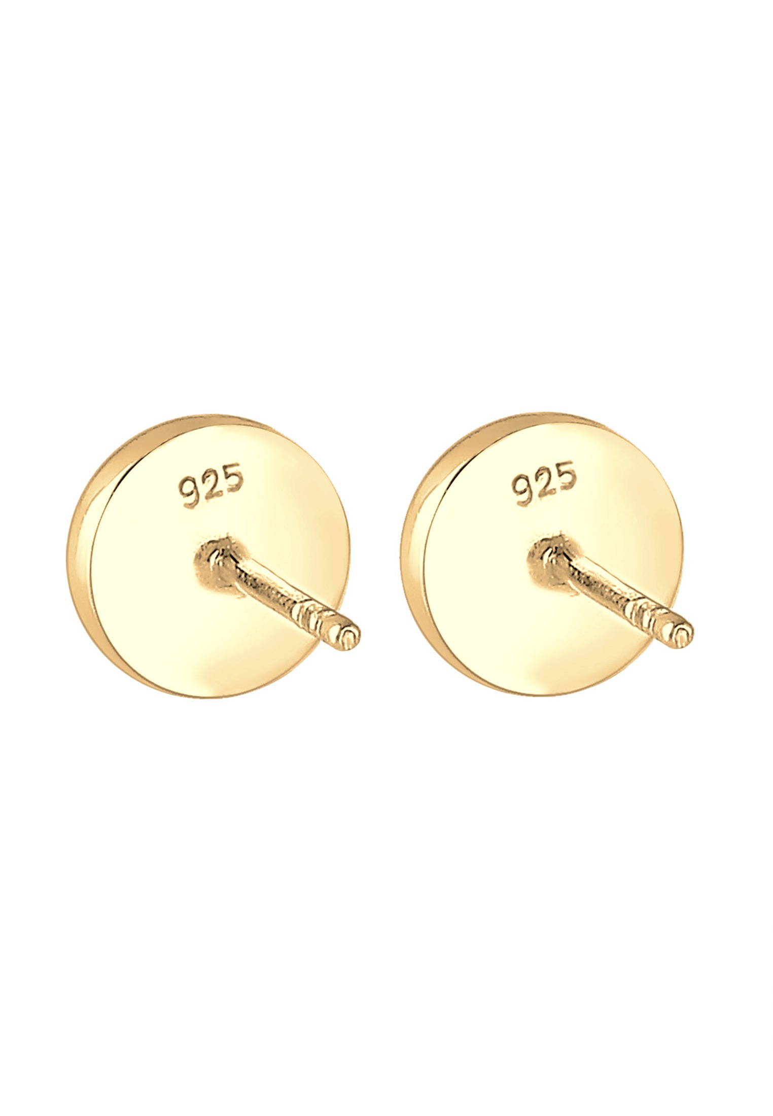 Kuzzoi Paar Ohrstecker »Ohrringe Basic Kreis Geo Emaille 925 Silber«