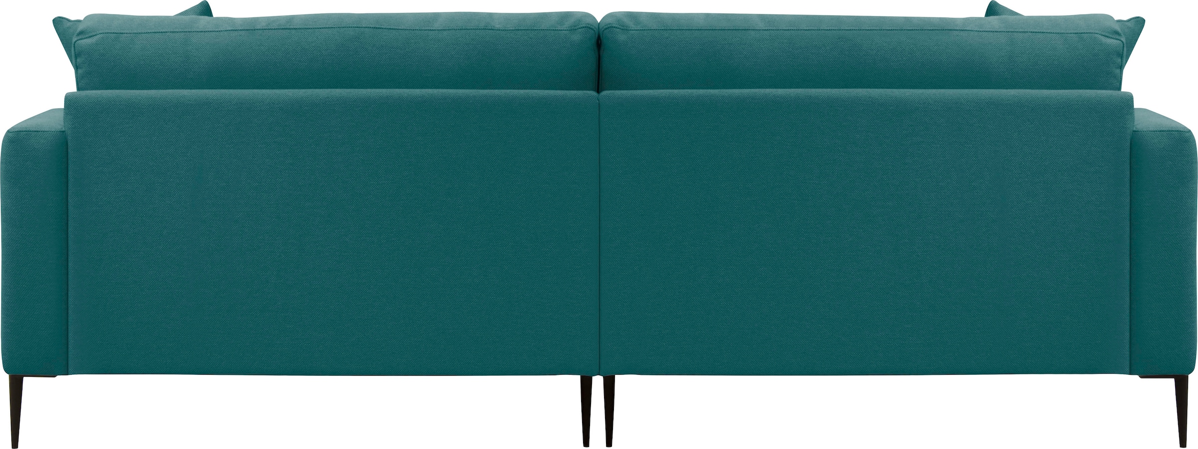 Leonique 3-Sitzer »Cozy elegantes Designsofa, Maße B/T/H: 211/97/80 cm«, mit losen Kissen und Metallbeinen