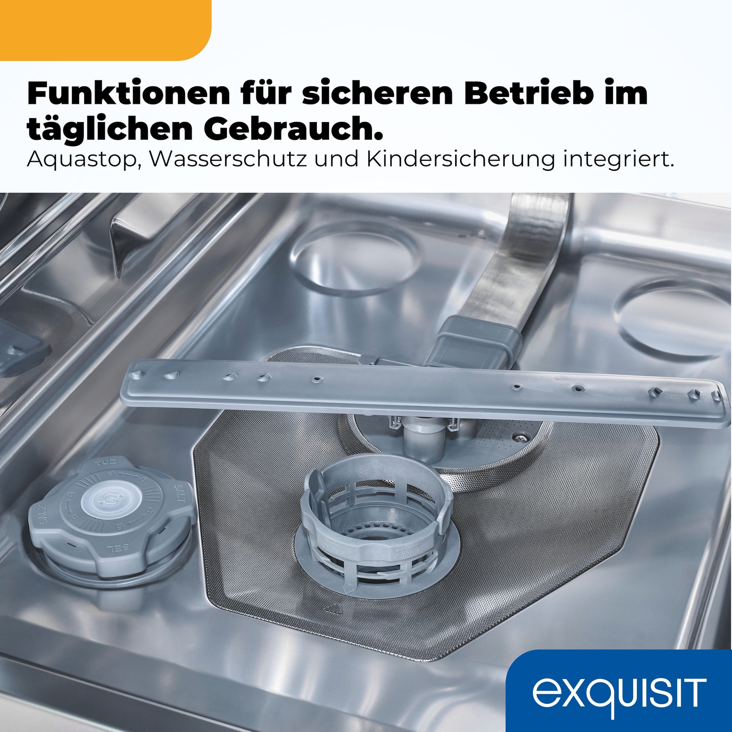 exquisit Standgeschirrspüler 9109 »GSP9109-451D weiss« 10 l 9 tlg. Maßgedecke 9 Maßgedecke, 4 Programme, LED, Besteckkorb