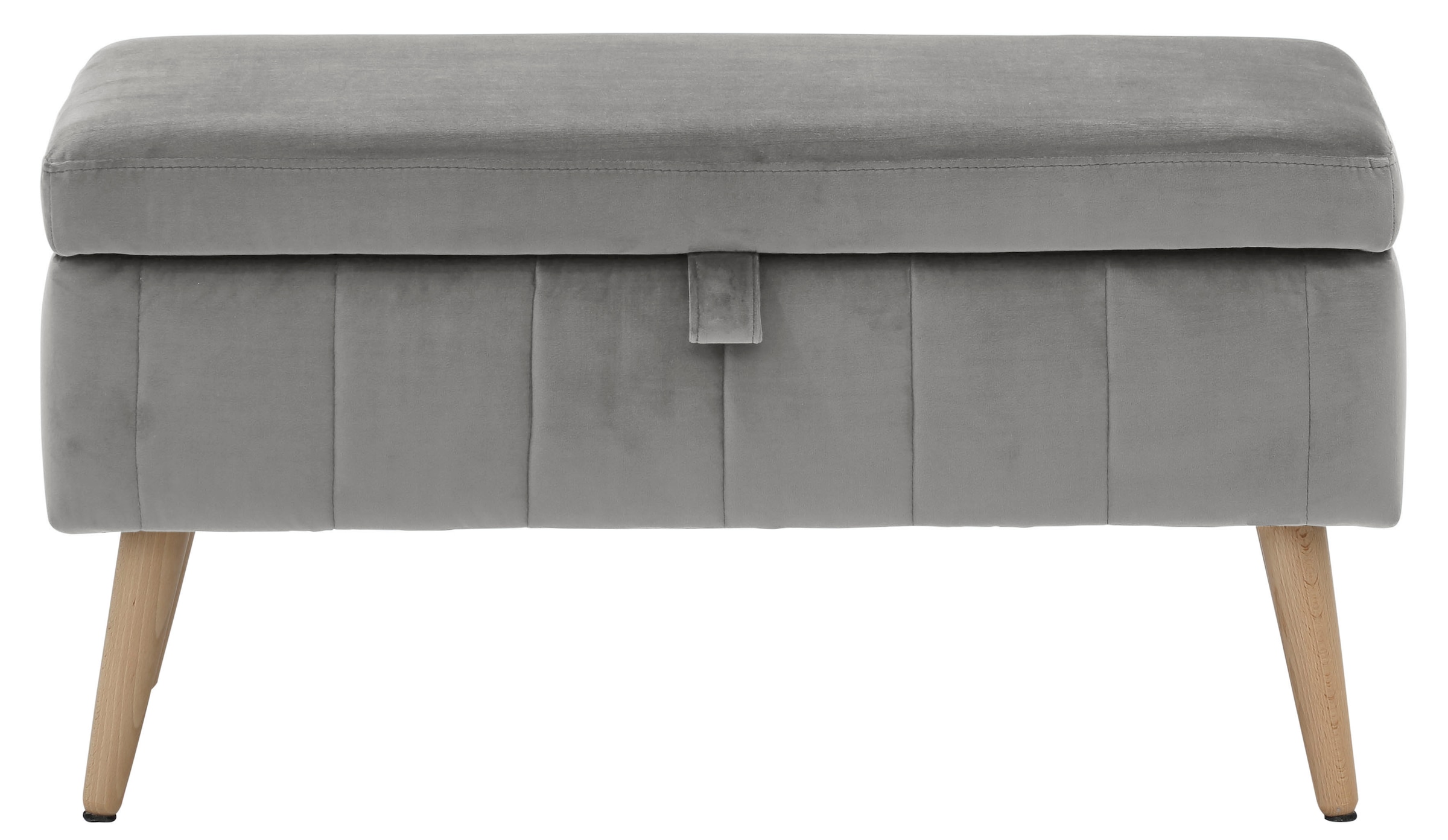 INOSIGN Truhenbank »AMIRA Sitzbank mit Stauraum, Maße B/T/H: 81/36/43 cm«, mit Staufach, in 3 Bezugsqualitäten mit feiner Steppung