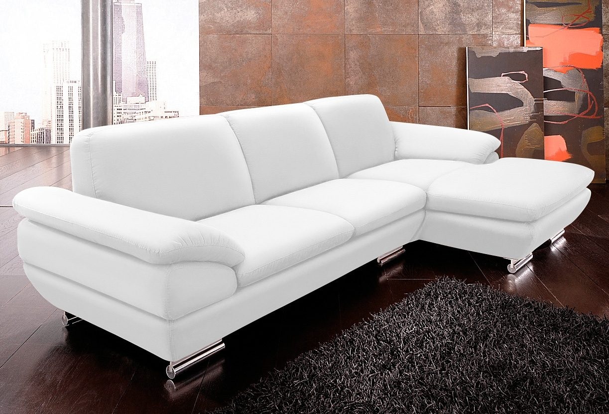 CALIA ITALIA Ecksofa »Glamour, L-Form«, aus Leder, Recamiere wahlweise links oder rechts