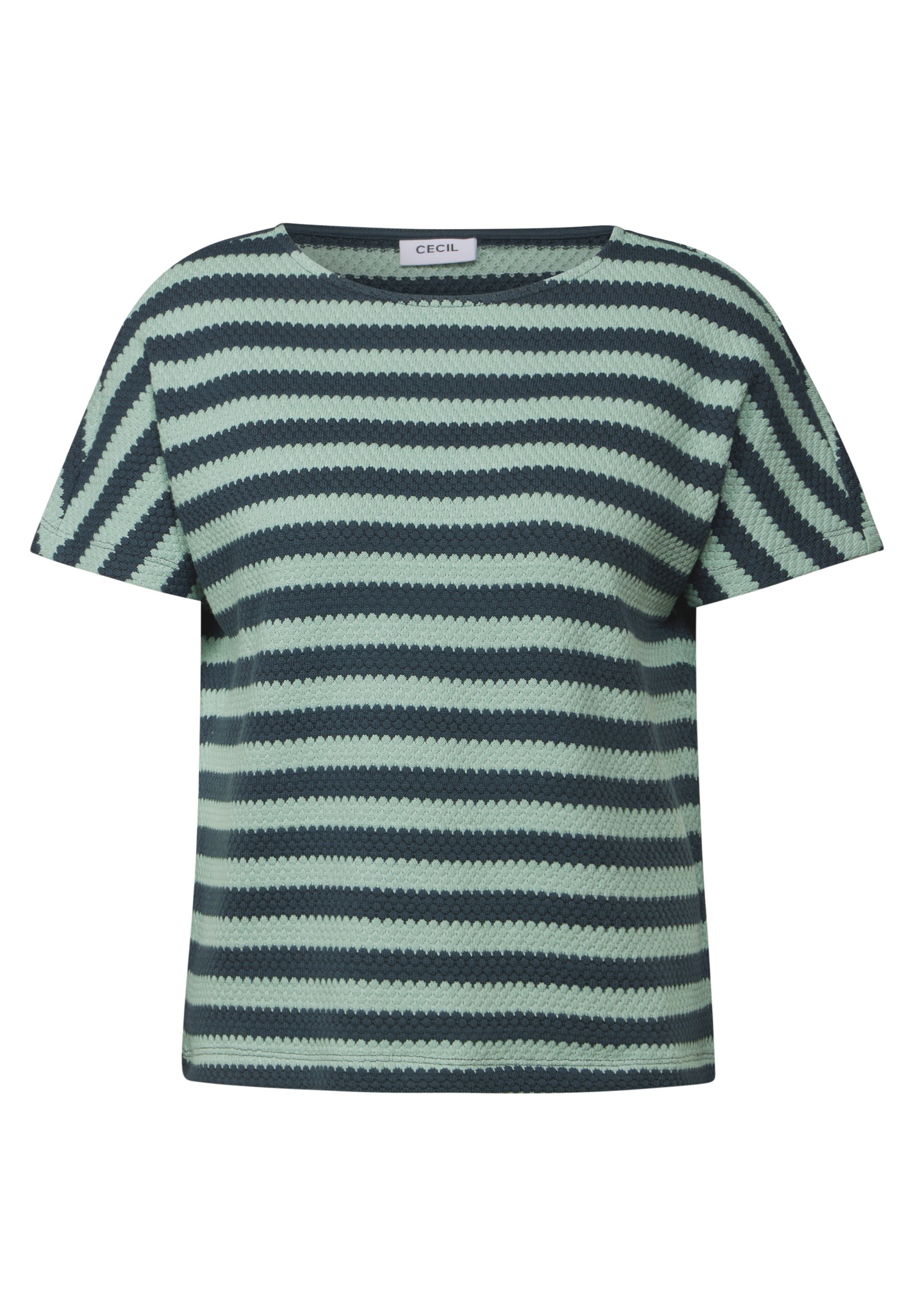 Cecil T-Shirt, gestreift, mit U-Boot-Ausschnitt
