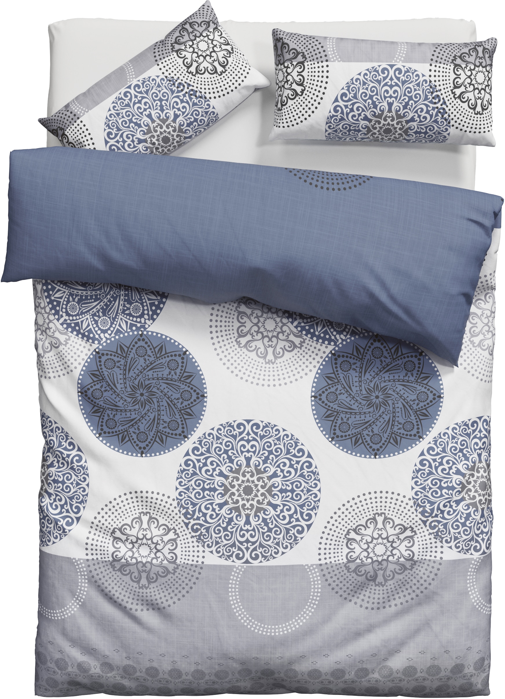 my home Bettwäsche »Tesso in Gr. 135x200, 155x220 oder 200x200 cm« 2 tlg. Bettwäsche mit Ornamenten und in verschiedenen Qualitäten