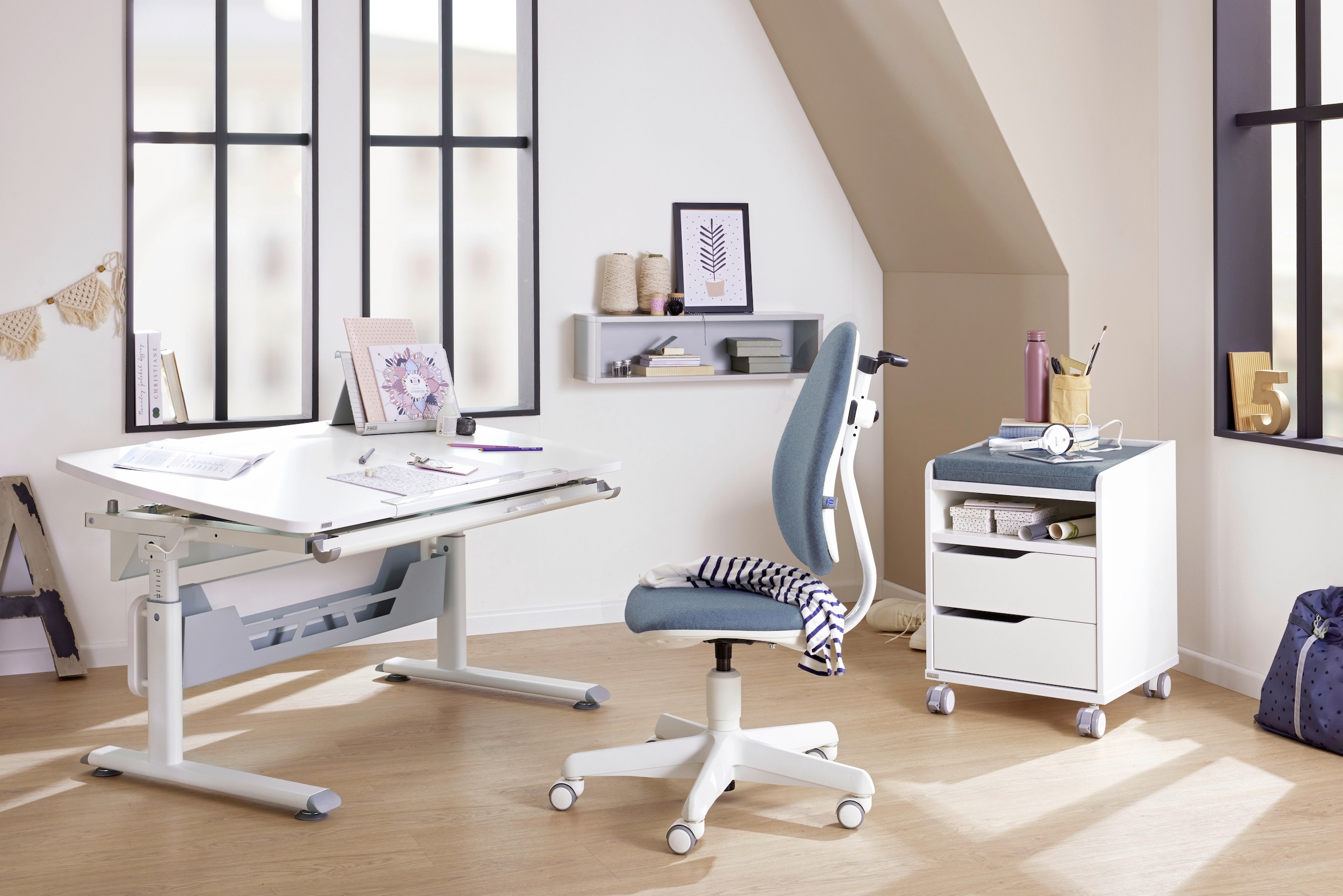 PAIDI Schubkasten »Unterbau aus Metall« B/H/T ca. 78x4x38cm, Silberfarbig,  Selbsteinzug, Schreibtischschublade