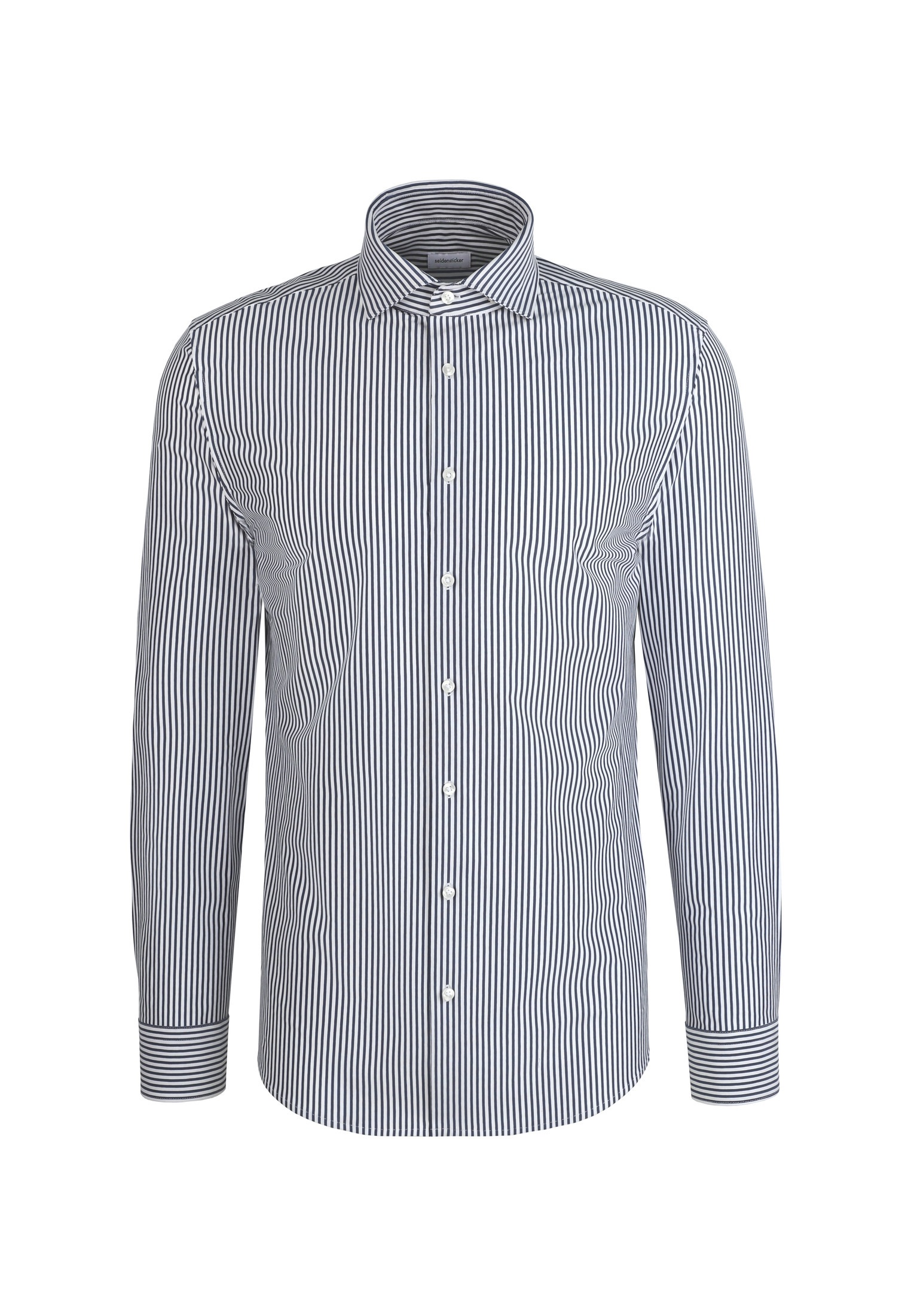 seidensticker Businesshemd »Schwarze Rose« Shaped 1/1 Kentkragen Gestreift