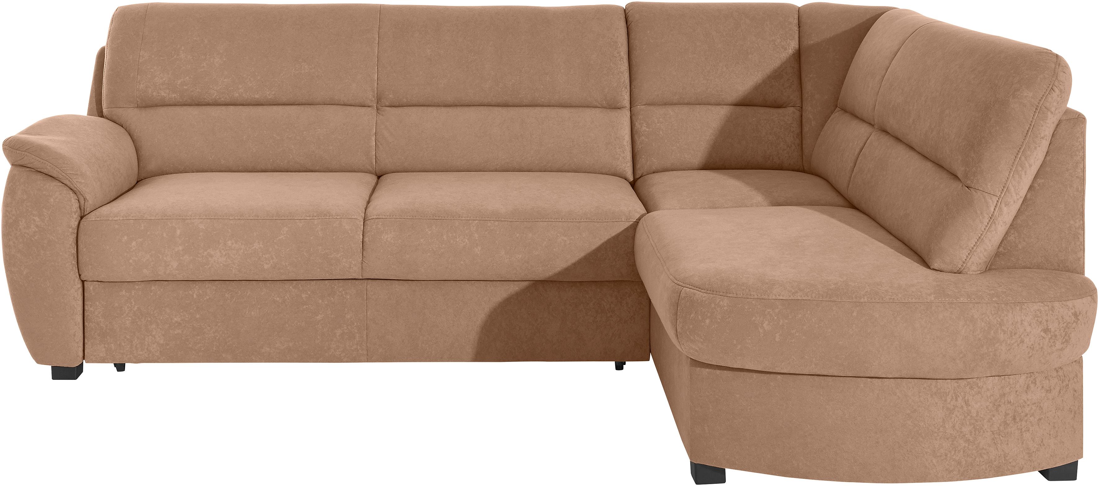 sit&more Ecksofa "Pandora L-Form" wahlweise mit Schlaffunktion und Bettkasten