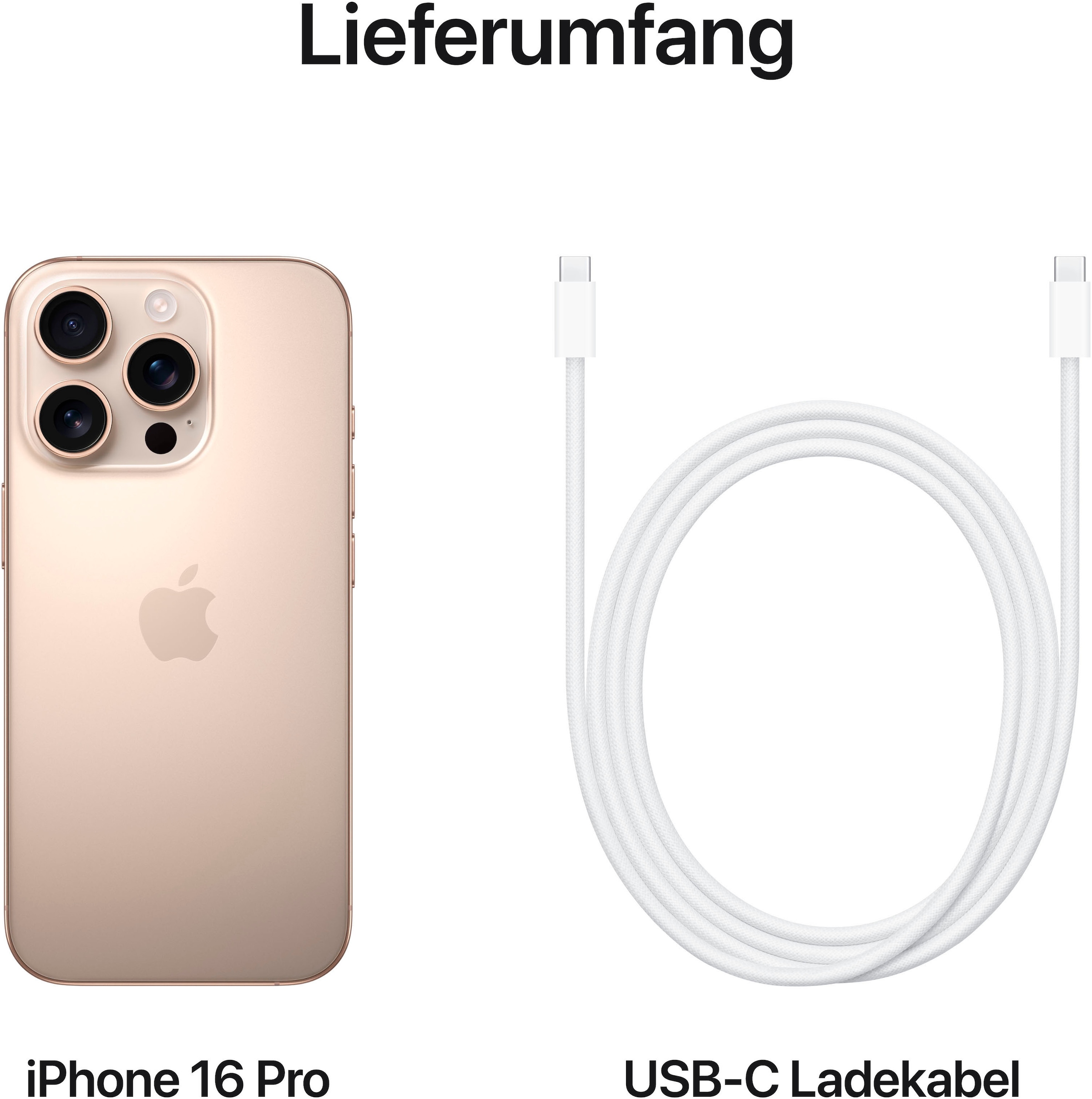 Apple Smartphone »iPhone 16 Pro«, Titan Wüstensand