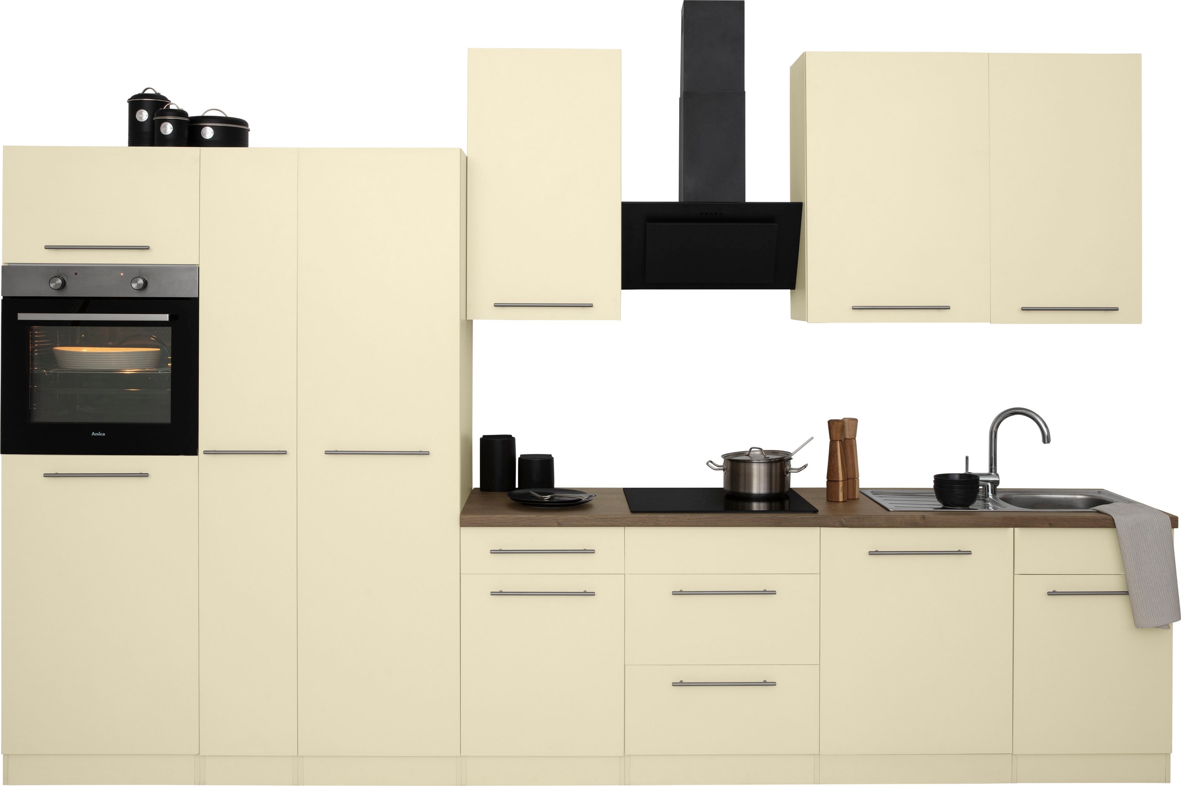 wiho Küchen Küchenzeile bestellen 360 cm E-Geräten, »Unna«, bequem Breite mit