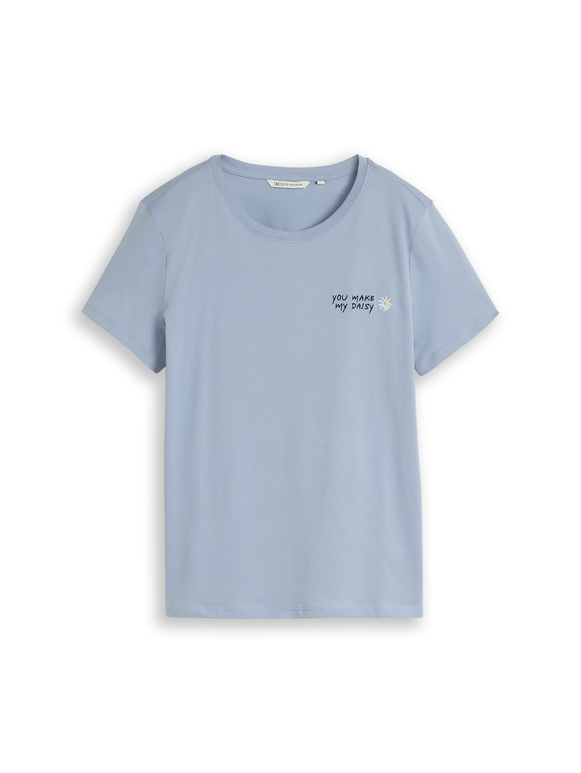 TOM TAILOR Denim Kurzarmshirt Sommershirt mit Stickerei