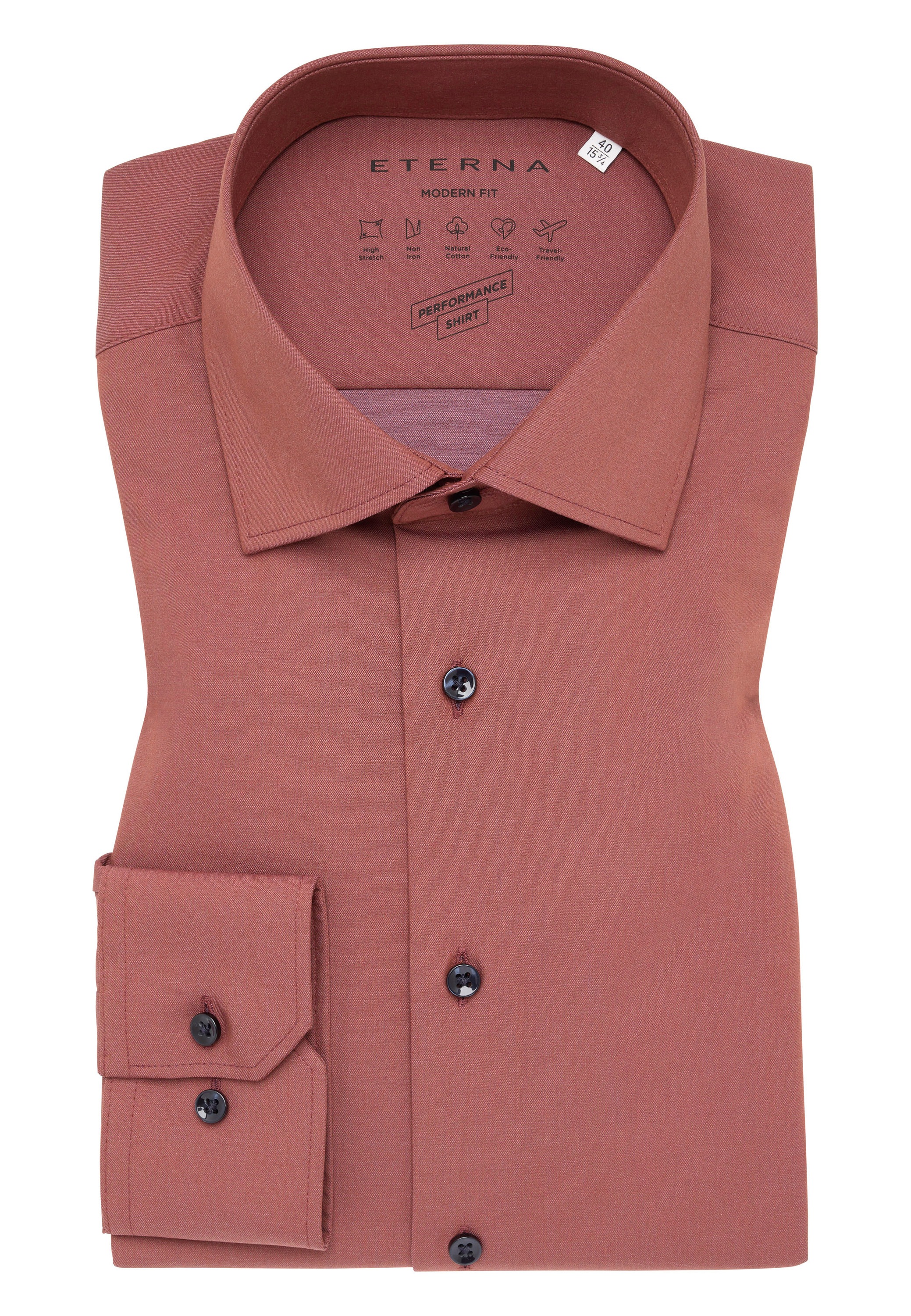 Eterna Langarmhemd »MODERN FIT«, NON IRON (bügelfrei)