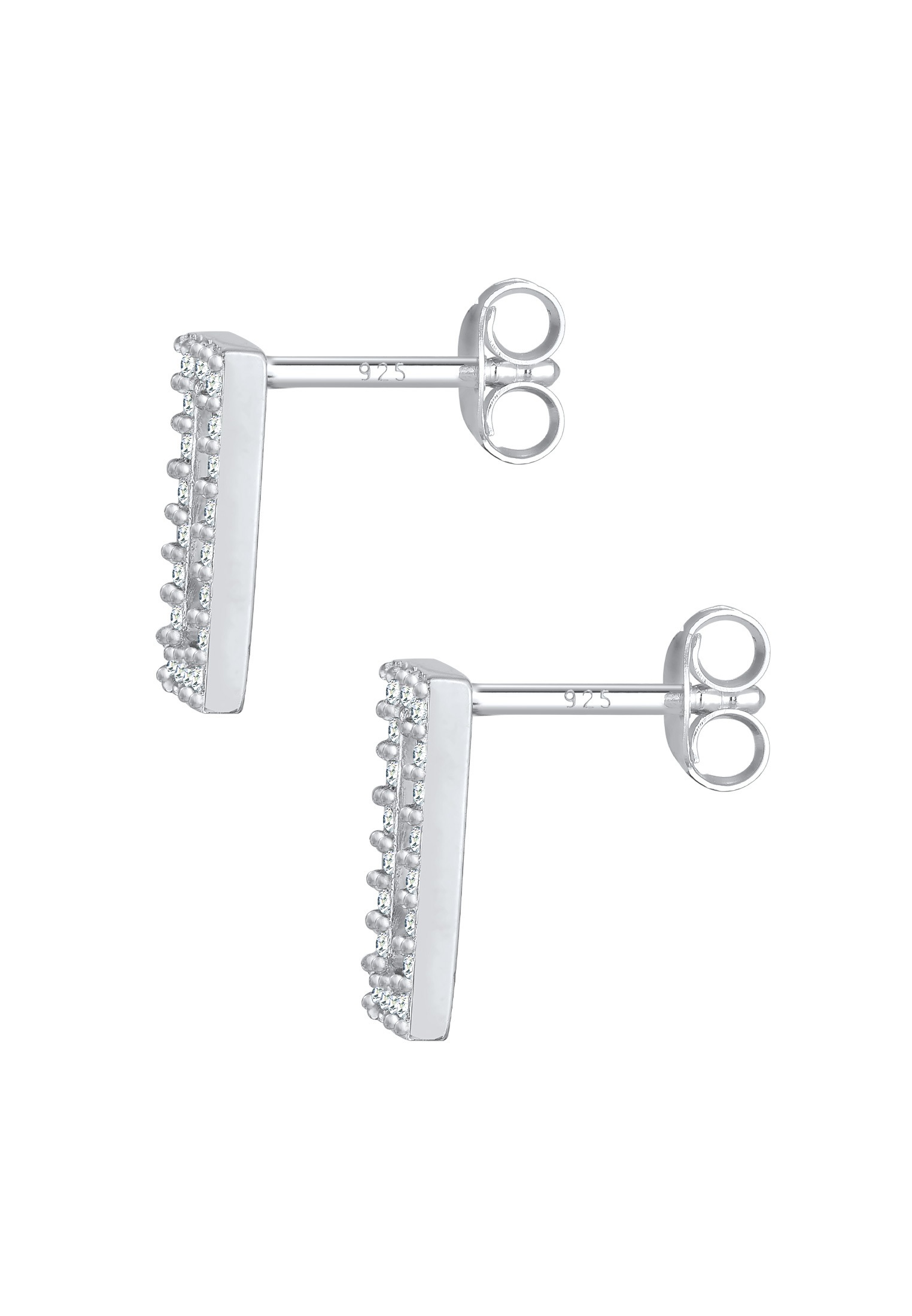 Elli Paar Ohrstecker »Ohrringe Eckig Quadratisch Kristalle 925 Silber«