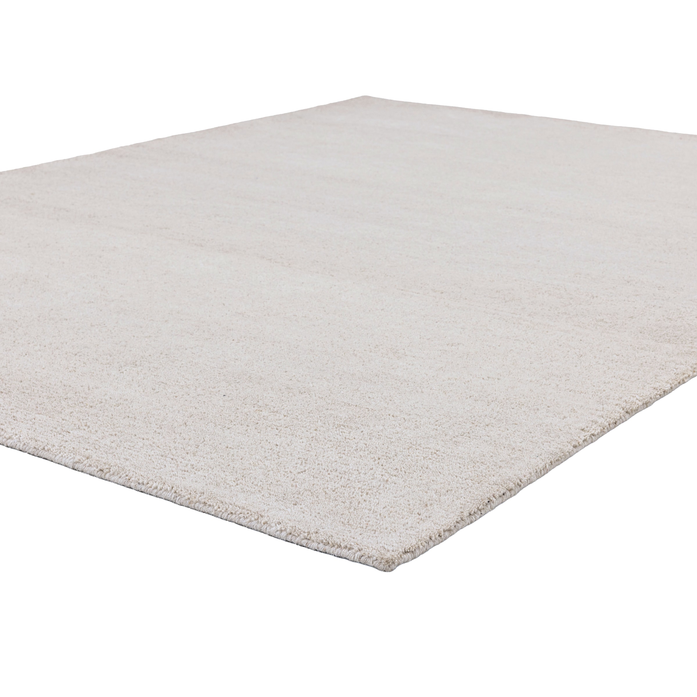 OTTO home Wollteppich »Gabbo Natur, Handgefertigt, Teppich, reine Wolle, meliert« rechteckig 14 mm Höhe reine Wolle, Uni, Wohnzimmer, Schlafzimmer, Esszimmer