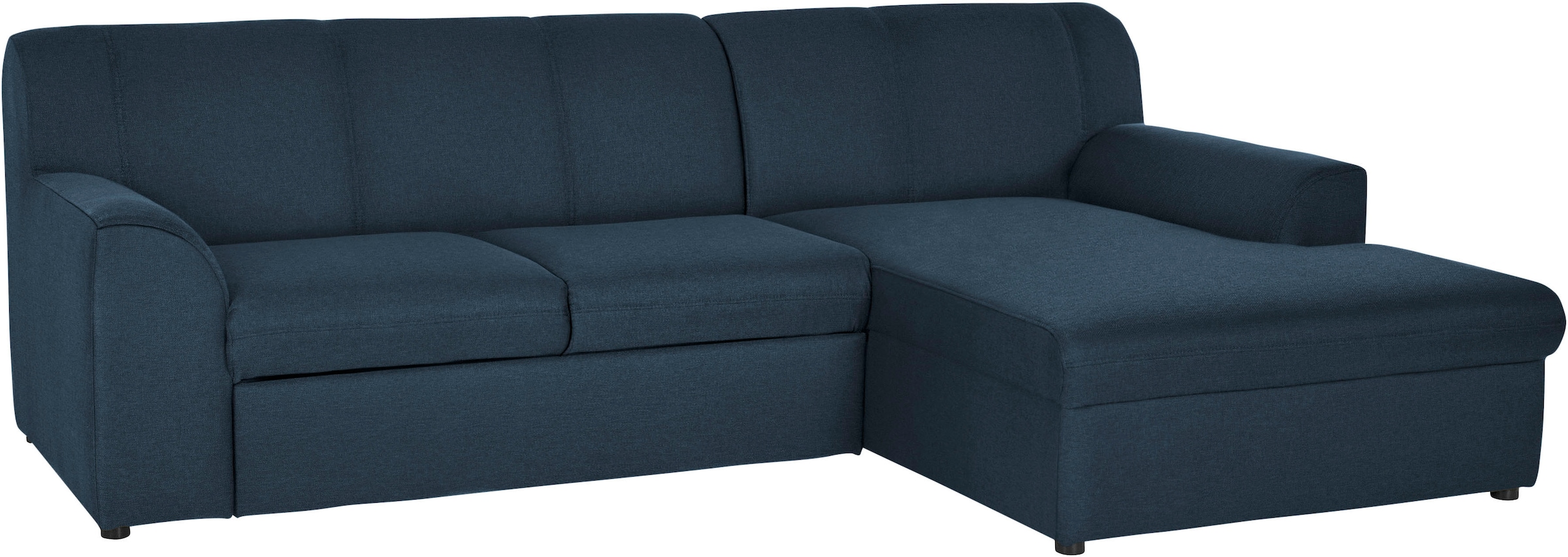 DOMO collection Ecksofa »Topper, elegant und zeitlos, kompaktes Stellmaß 245/155cm, L-Form«, mit Recamiere, wahlweise mit Schlaffunktion