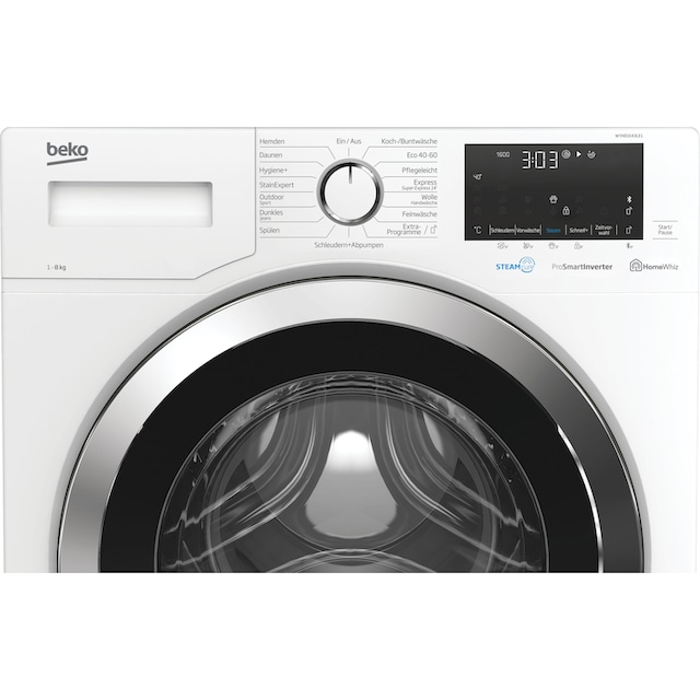 U/min WYA81643LE1, XXL »WYA81643LE1«, kg, mit BEKO 8 Garantie 3 Jahren 1600 Waschmaschine