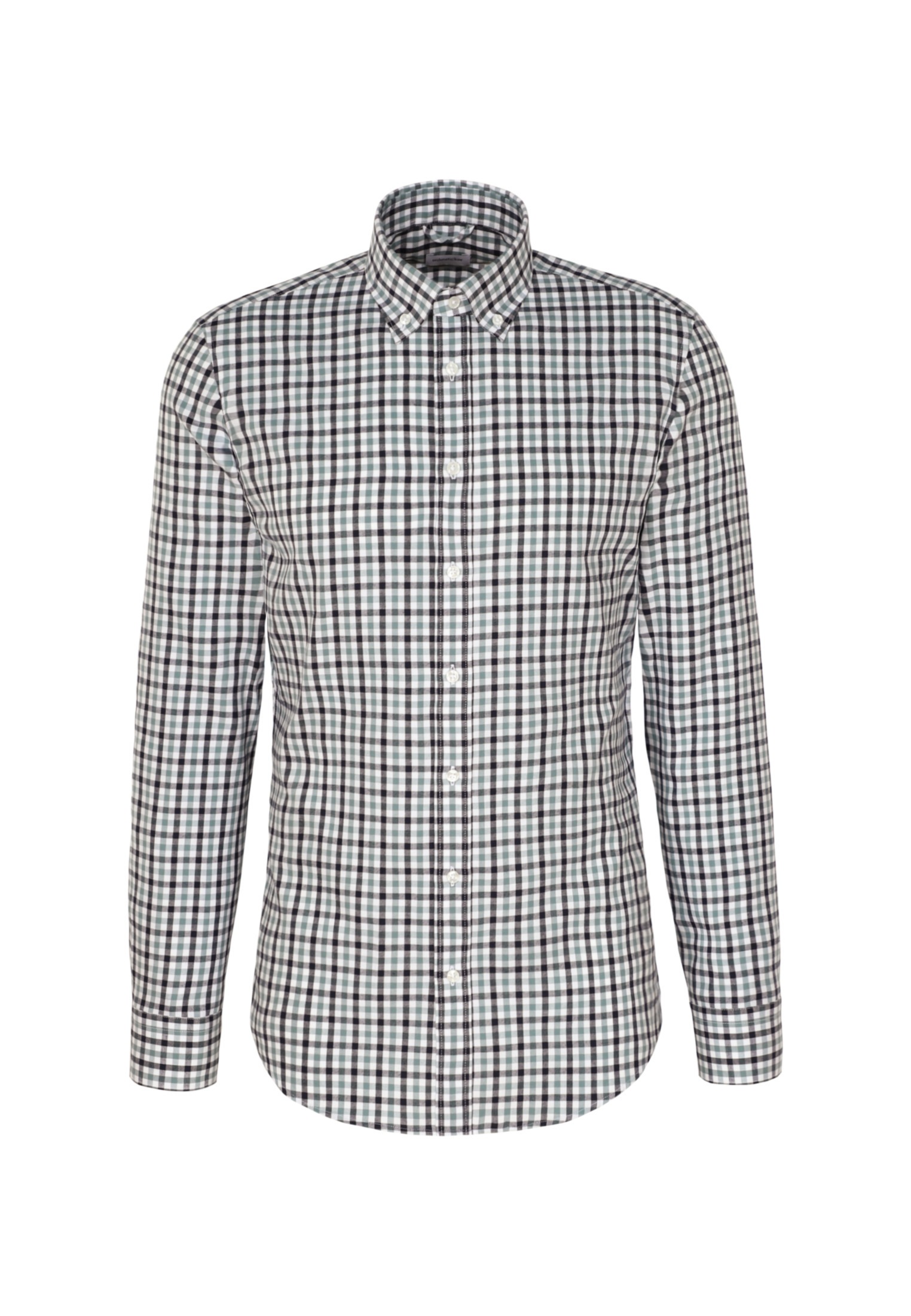 seidensticker Flanellhemd »Slim«, Slim Langarm Button-Down-Kragen Karo