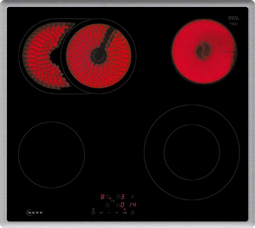 NEFF Elektro-Kochfeld "T16SBN1L0" Intuitive Touch-Bedienung & Bräterzone für großes Bratgeschirr