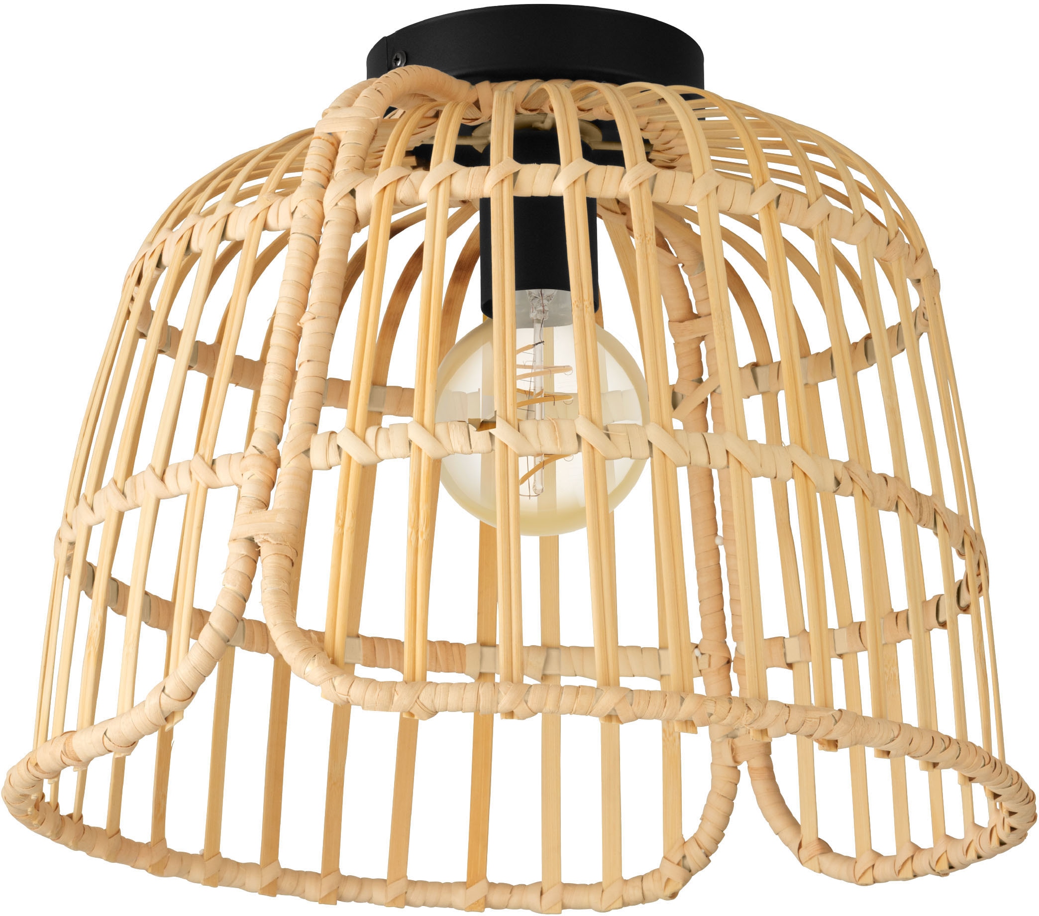 Boho | mit Wohnzimmerlampe, kaufen mit Jahren EGLO E27 Natur Fassung Garantie online »GLYNEATH«, Style, Deckenleuchte XXL 3 Deckenleuchte im