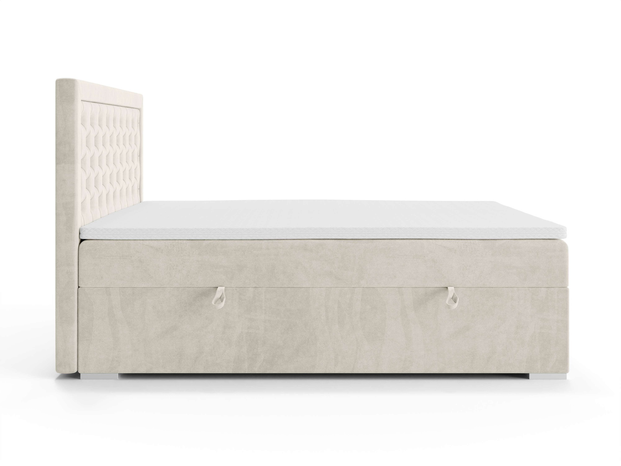 Leonique Polsterbett »SACY mit Matratze und Topper, in 2 Breiten (160 und 180 cm)«, Boxspringbett mit Kopfteil, Bettkasten, Matratze (BFK/TFK) und Topper