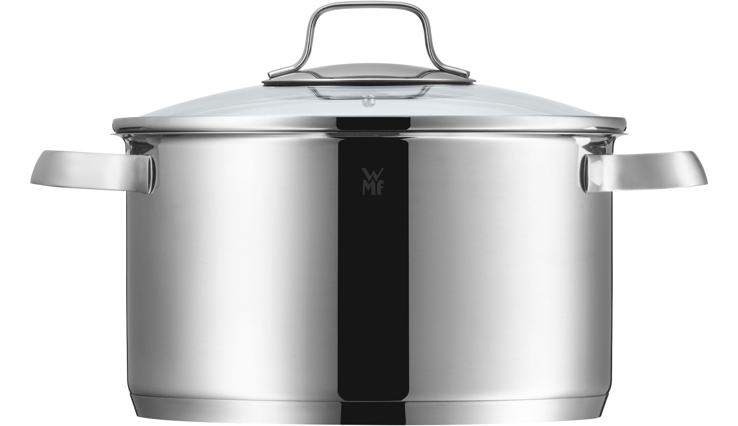 WMF Topf-Set »Belmonte, mit Glasdeckeln«, Cromargan® Edelstahl Rostfrei 18/10, (Set, 9 tlg.), spülmaschinengeeignet, Innenskalierung, für alle Herdarten geeignet