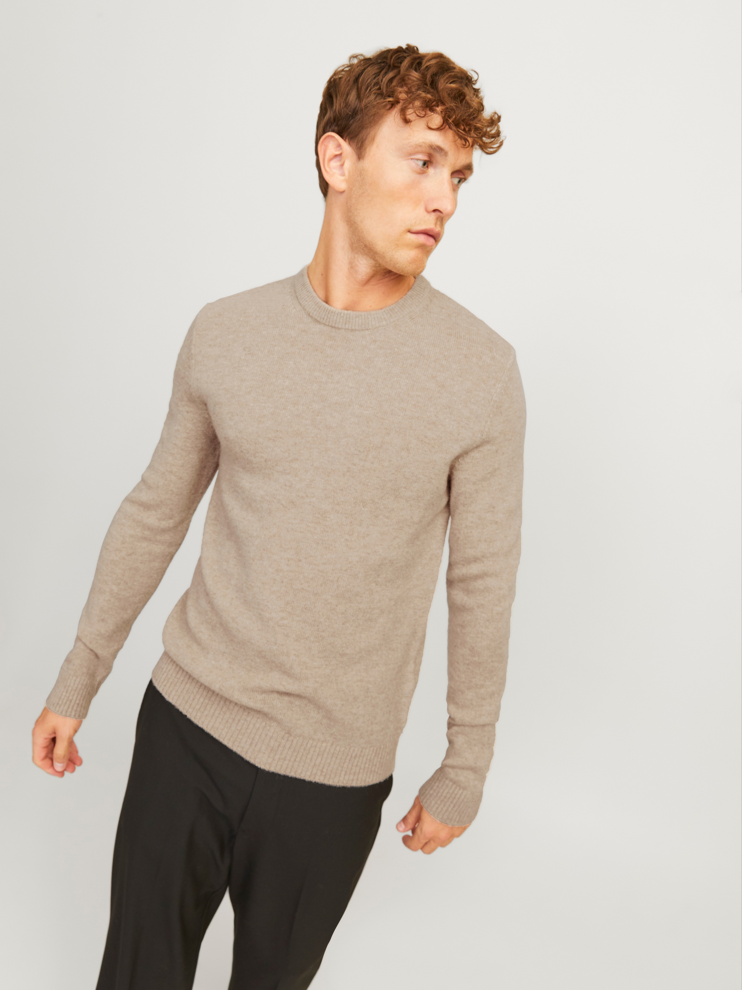 Jack & Jones Rundhalspullover »JPRBLULAMBSWOOL KNIT CREW NECK«