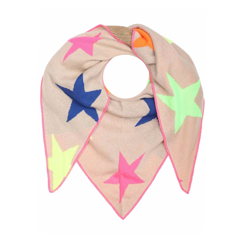 Zwillingsherz Dreieckstuch »Neon«, mit bunten Sternen in Neonfarben