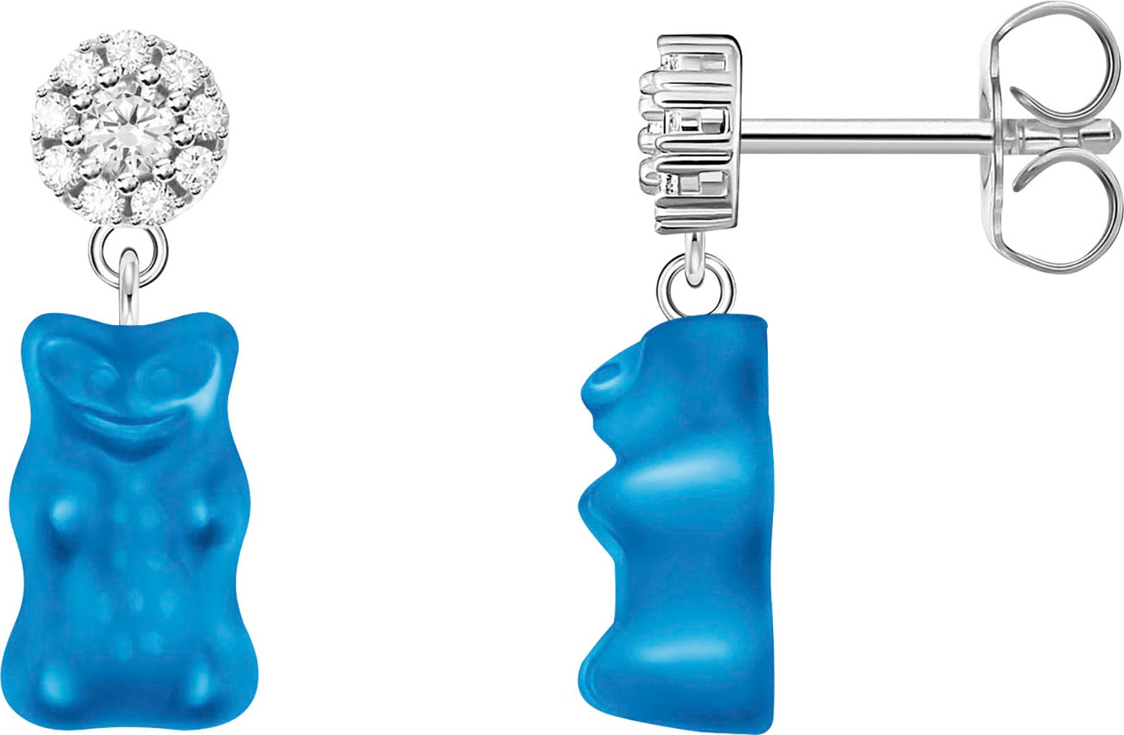 THOMAS SABO Paar Ohrstecker »THOMAS SABO x HARIBO: Ohrstecker mit Goldbär«, mit Kristallglas, Zirkonia (synth.)