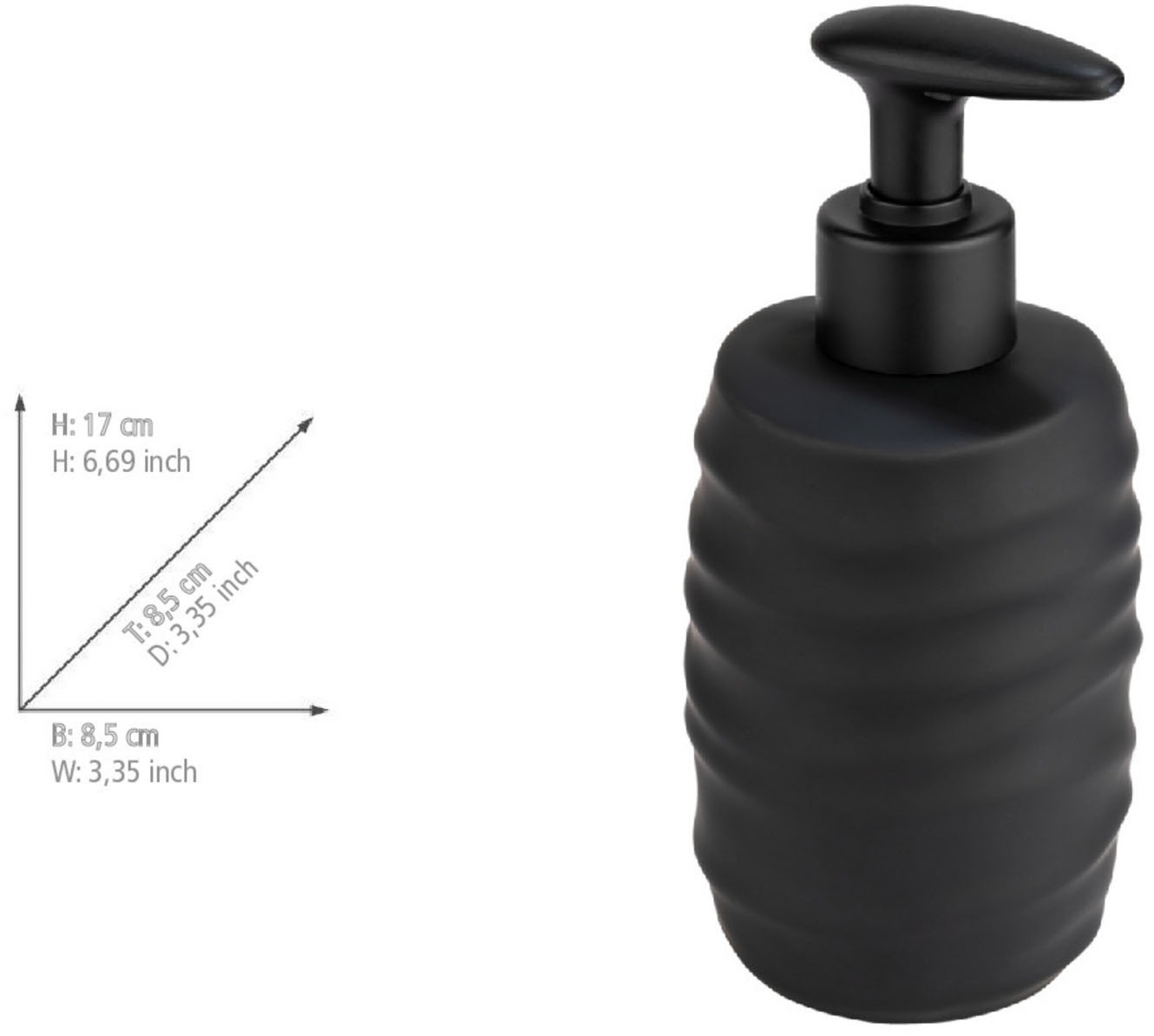 WENKO Badaccessoire-Set »Illana« bestehend aus Seifenspender und Zahnputzbecher, Keramik