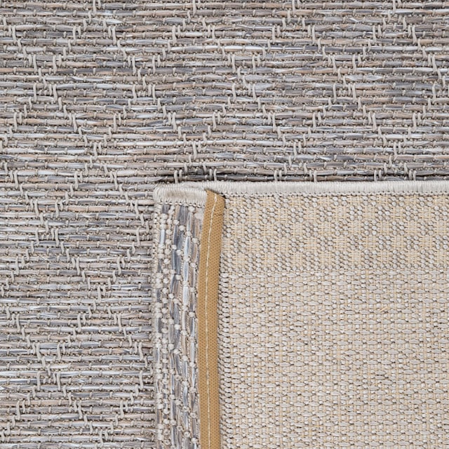 Paco Home Teppich »Vancouver 163«, rund, Flachgewebe, Rauten Muster, meliert,  Bordüre, Outdoor geeignet