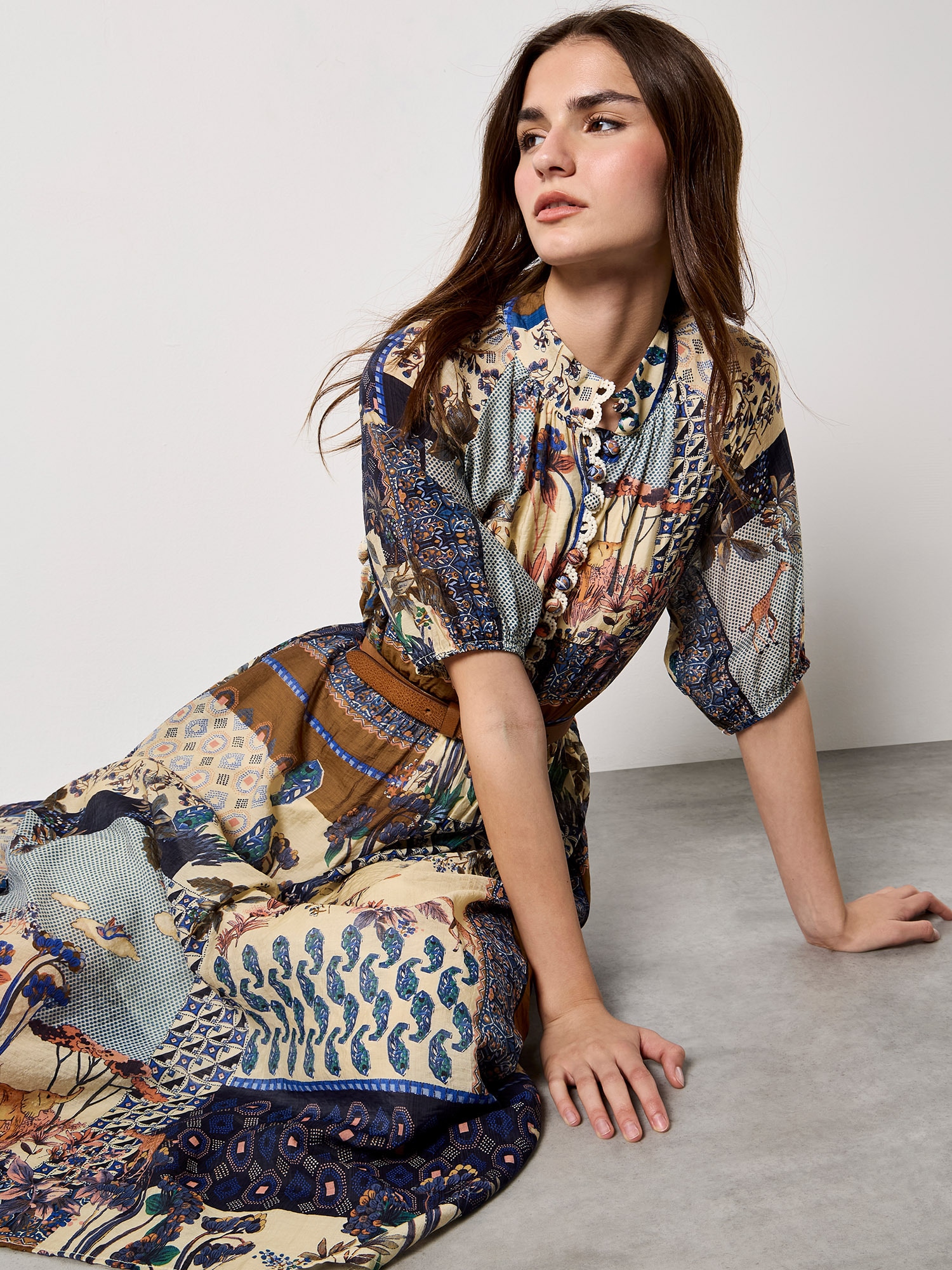 Apricot Midikleid »Midikleid« mit Patchwork-Print