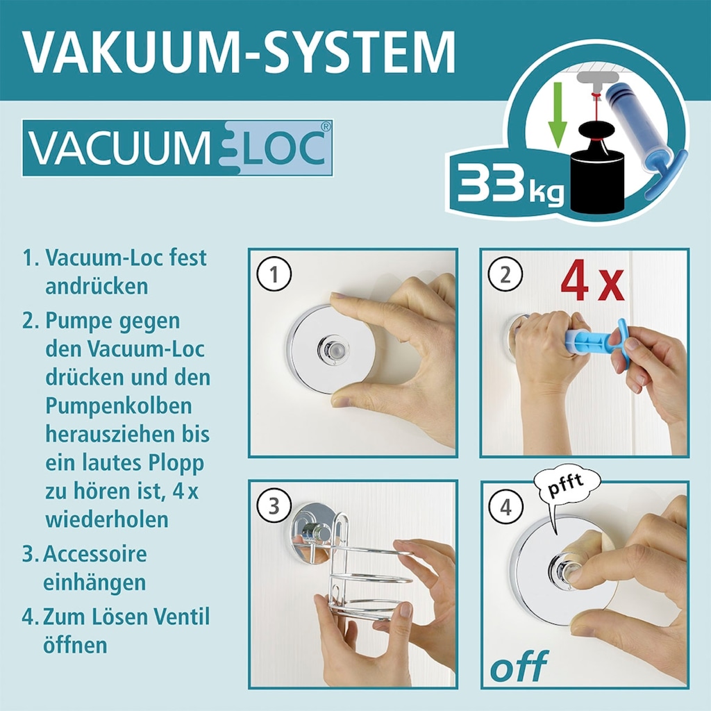 WENKO Duschablage »Vacuum-Loc 2 Etagen«