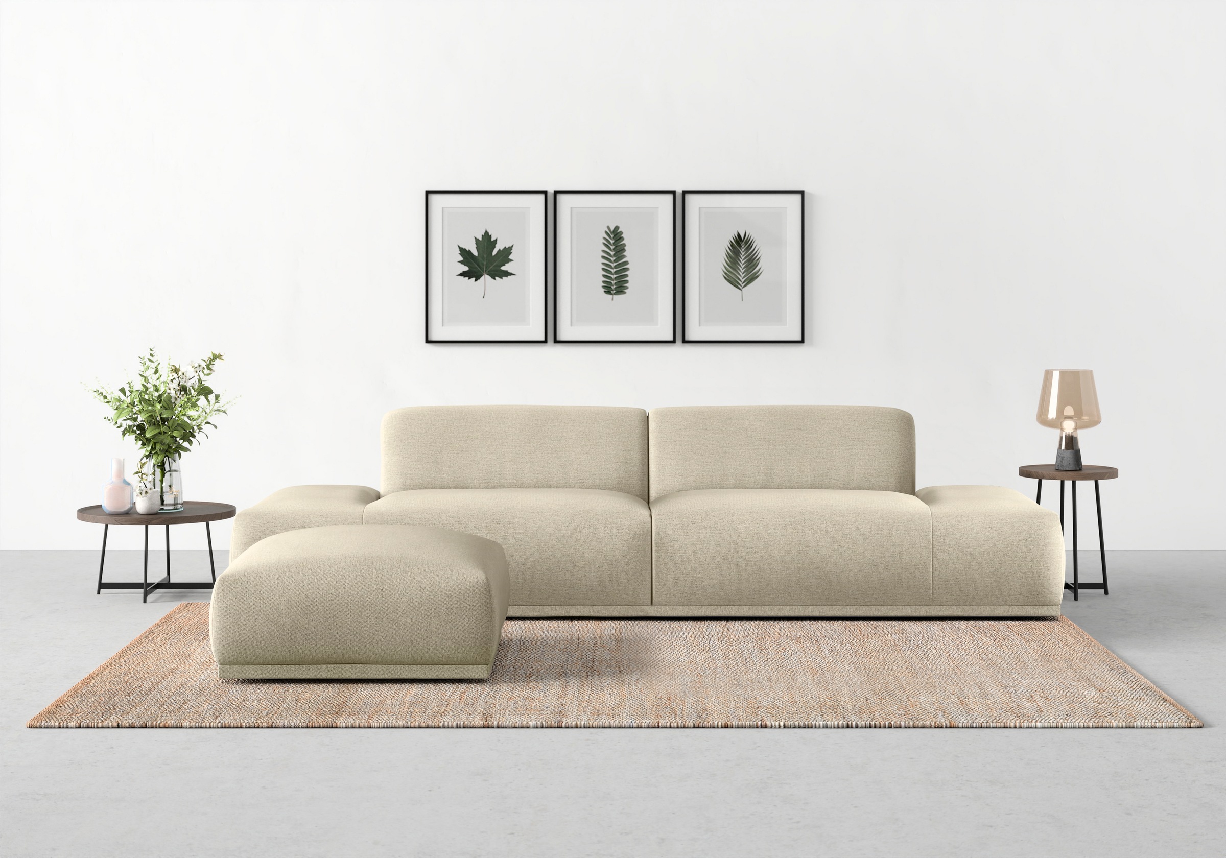 TRENDMANUFAKTUR Big-Sofa »Braga, toller Sitzkomfort, Designsofa«, in moderner Optik, mit hochwertigem Kaltschaum