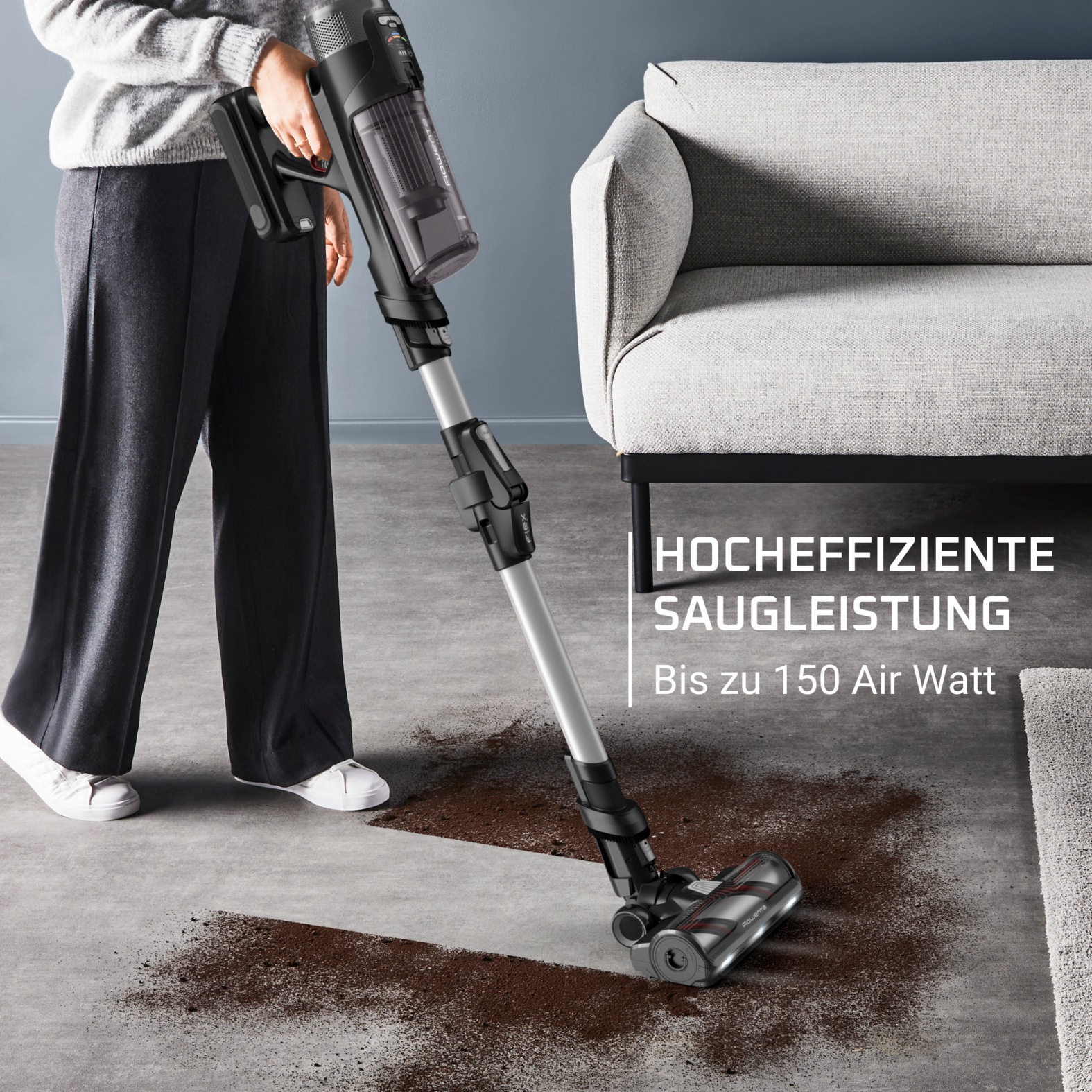 Rowenta Akku-Handstaubsauger »13.60 Allergy, hohe Saugleistung, ultraleicht, Flex-Gelenk, LED-Licht«, sehr leicht, automatische Saugleistungsanpassung, RH9A36