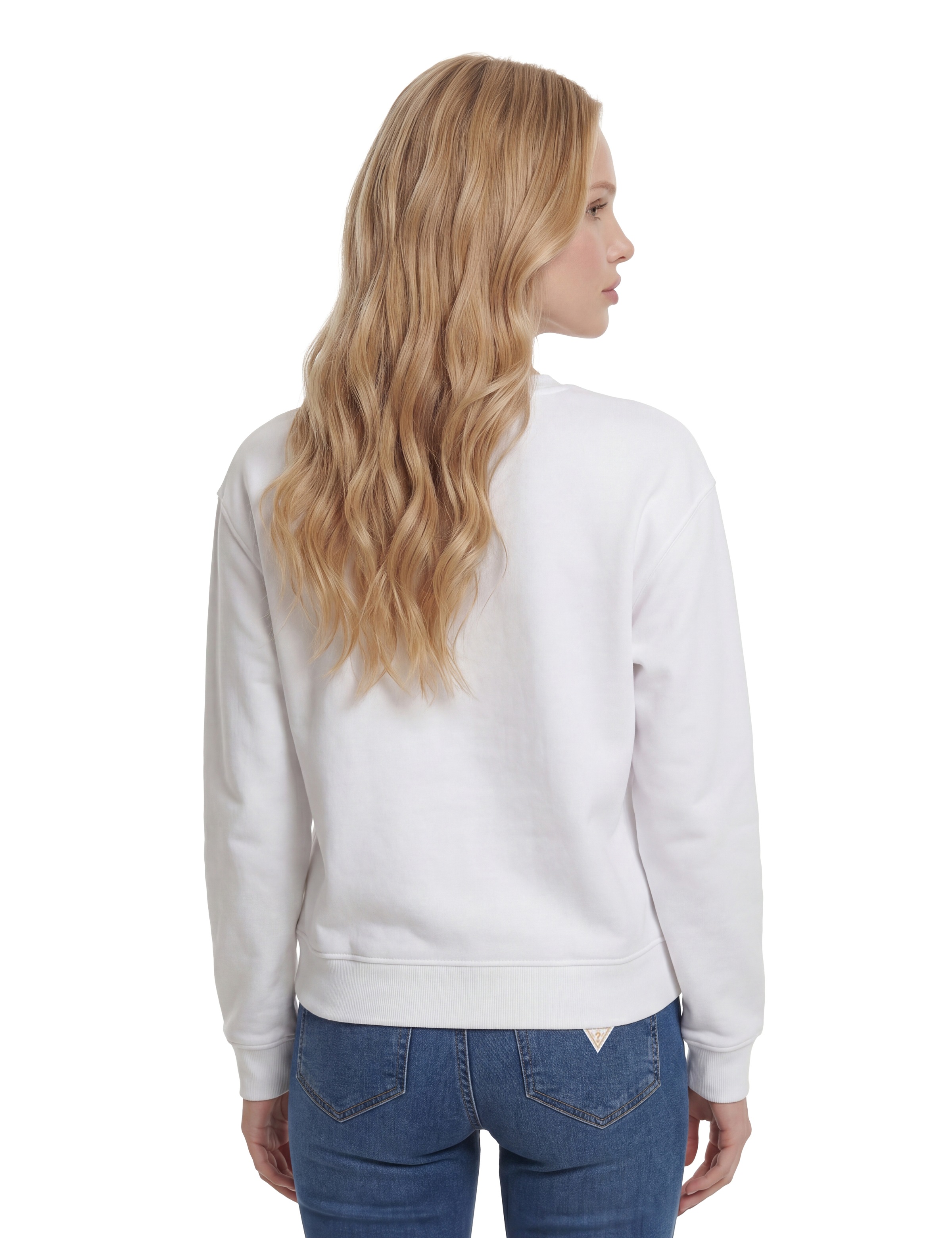 Guess Sweatshirt »NEW CN BASIC TRIANGLE«, mit tonalem Logodruck, Baumwollmix
