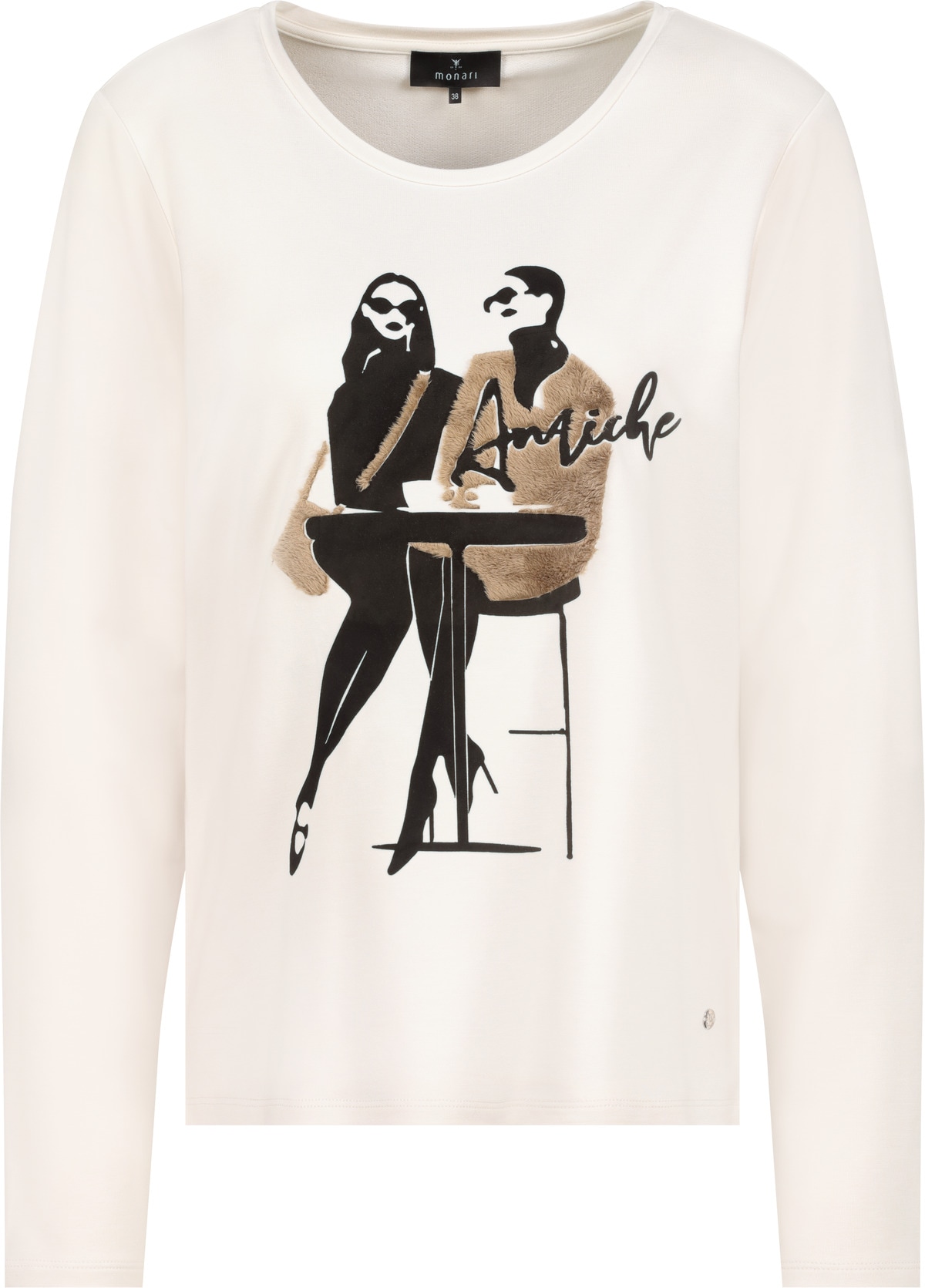 Monari Langarmshirt »Shirt Frauen Café«