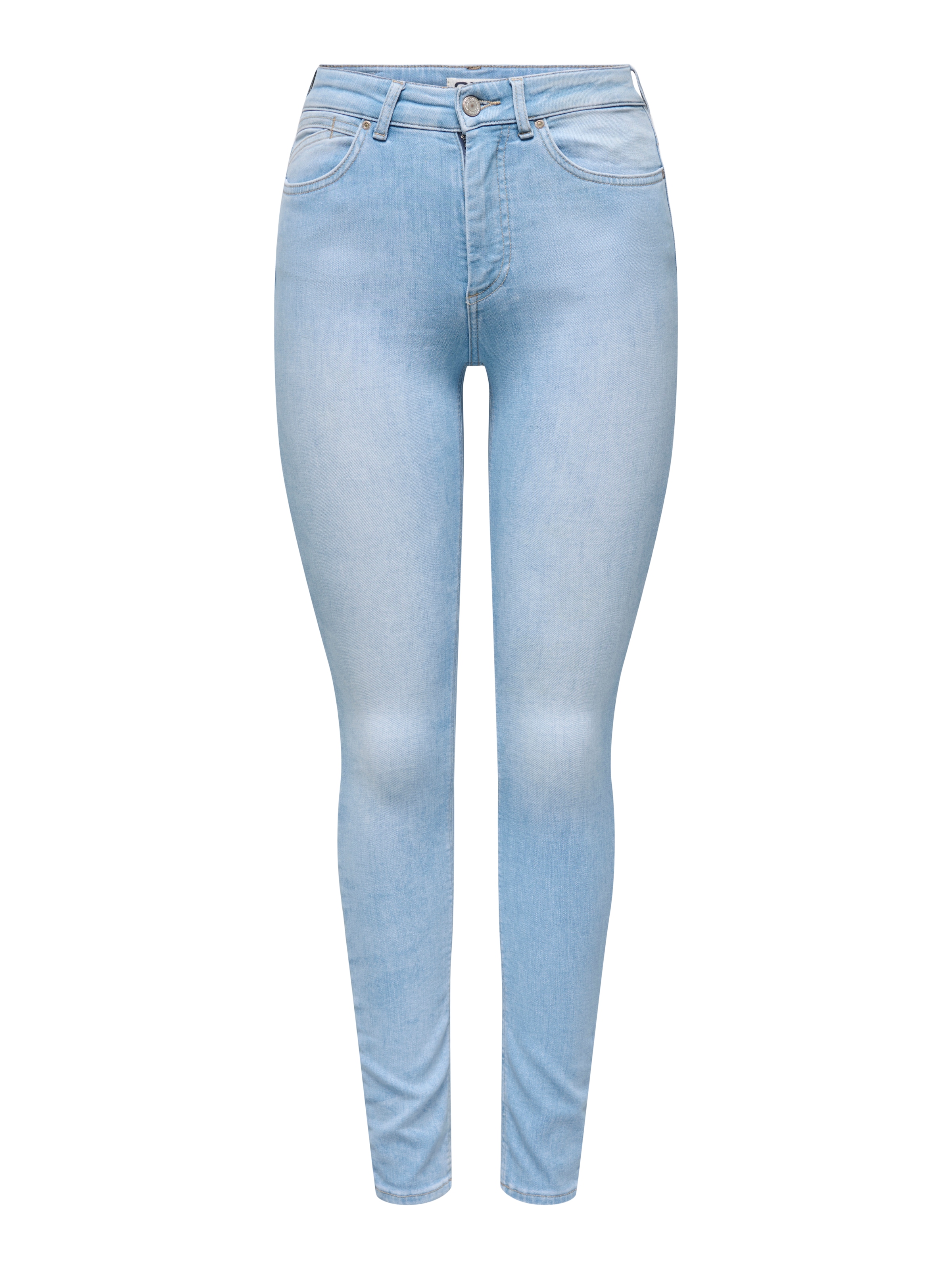 ONLY High-waist-Jeans »ONLBLUSH HW SKINNY ANK DNM REA008 NOOS« Bleach Wash für einen Faded-Look