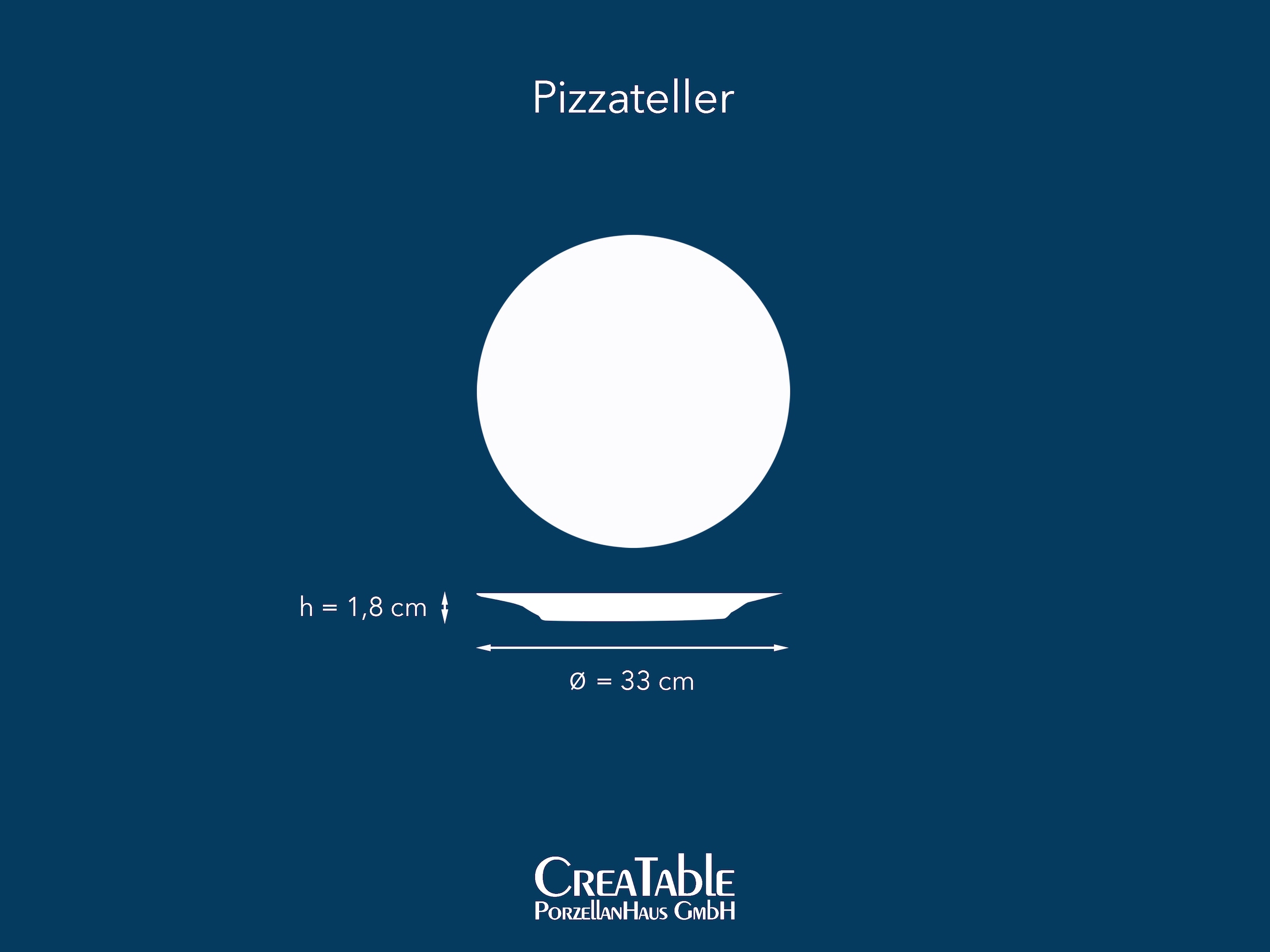 CreaTable Pizzateller »Vintage Nature, Teller Set, 4-tlg.« Naturverbundenes Design, Vielseitig einsetzbar