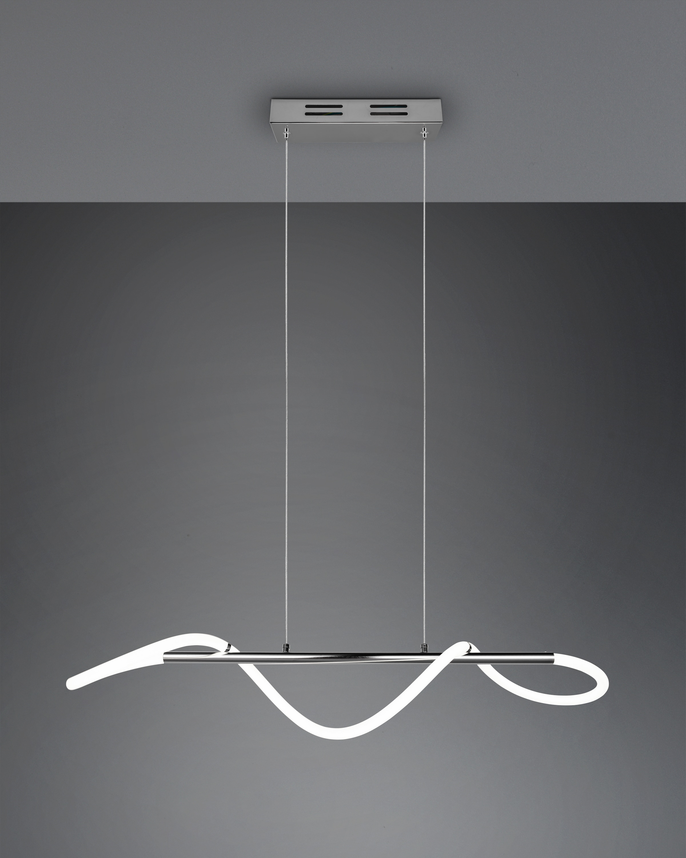 REALITY Leuchten LED Pendelleuchte »ARGOS, Hängelampe Esszimmer Wohnzimmer, 28W LED kaltweiß 4000K 3500 Lm« LED-Board 1 Stk. Kaltweiß Hängeleuchte höhenverstellbar bis 150cm, 3 Stufen Switch Dimmer