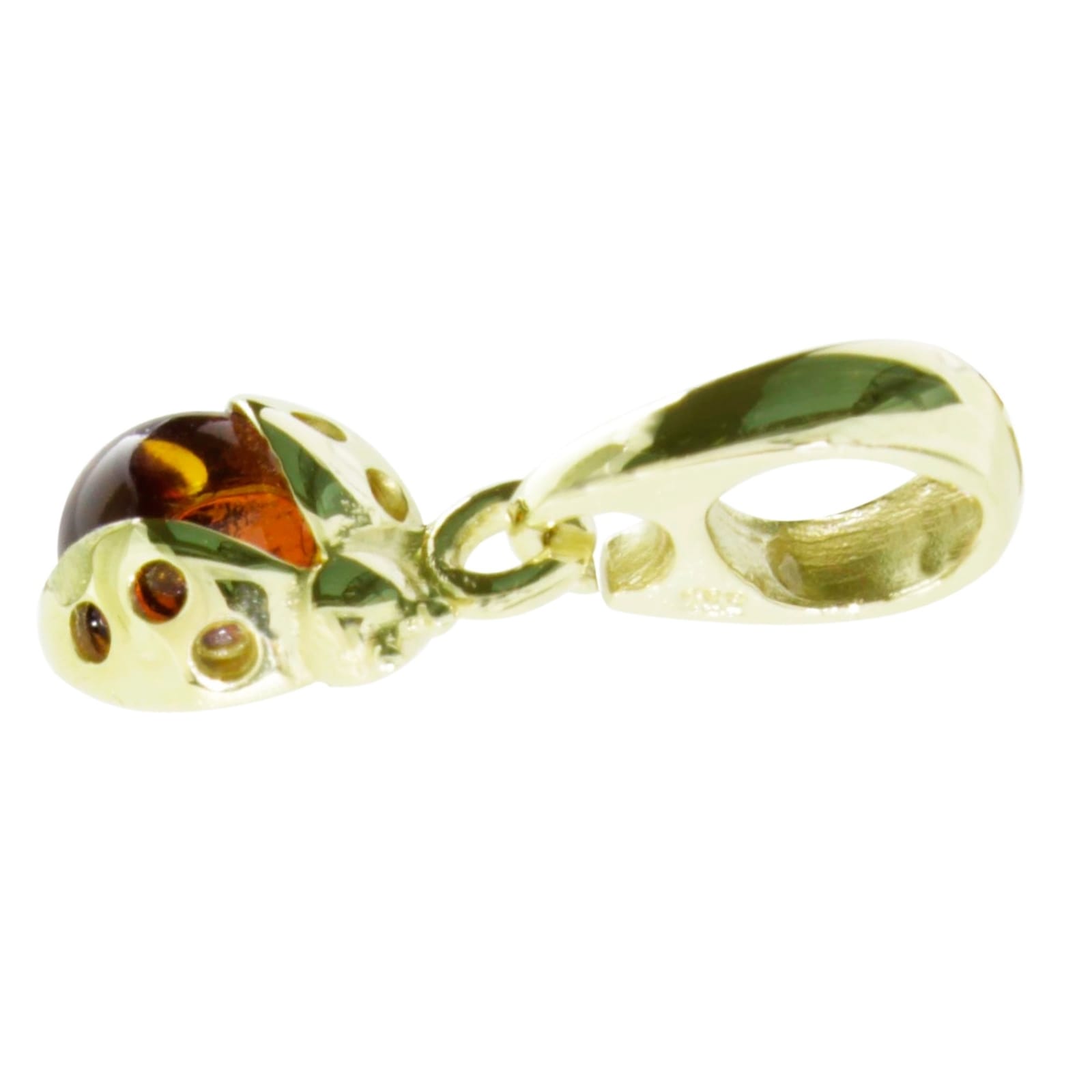 OSTSEE-SCHMUCK Kettenanhänger »- kleiner Marienkäfer - Gold 333/000 - Bernstein«