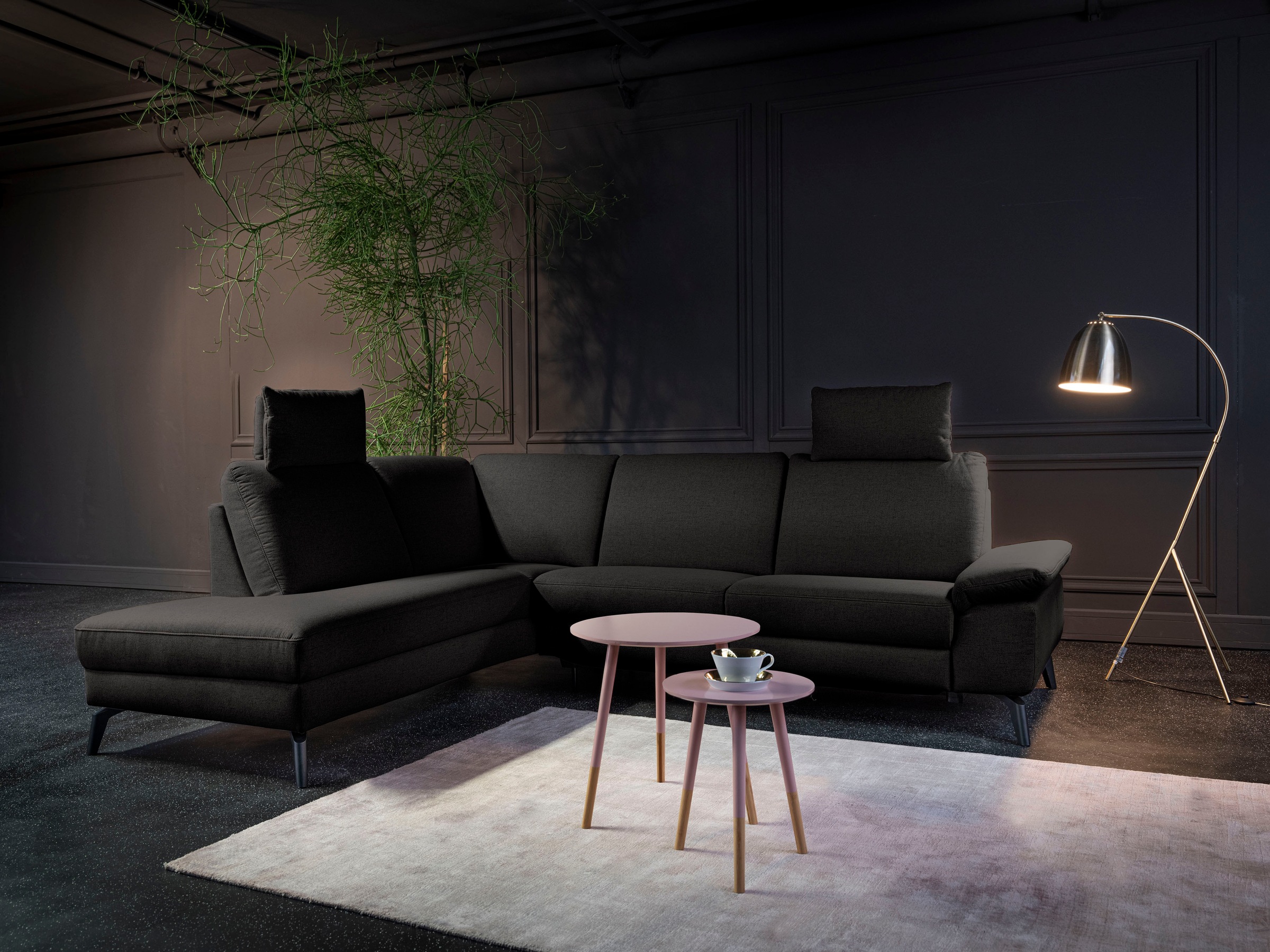 alina Ecksofa, inkl. Kopfstützen, wahlweise mit Relaxfunktion, Breite: 243 cm