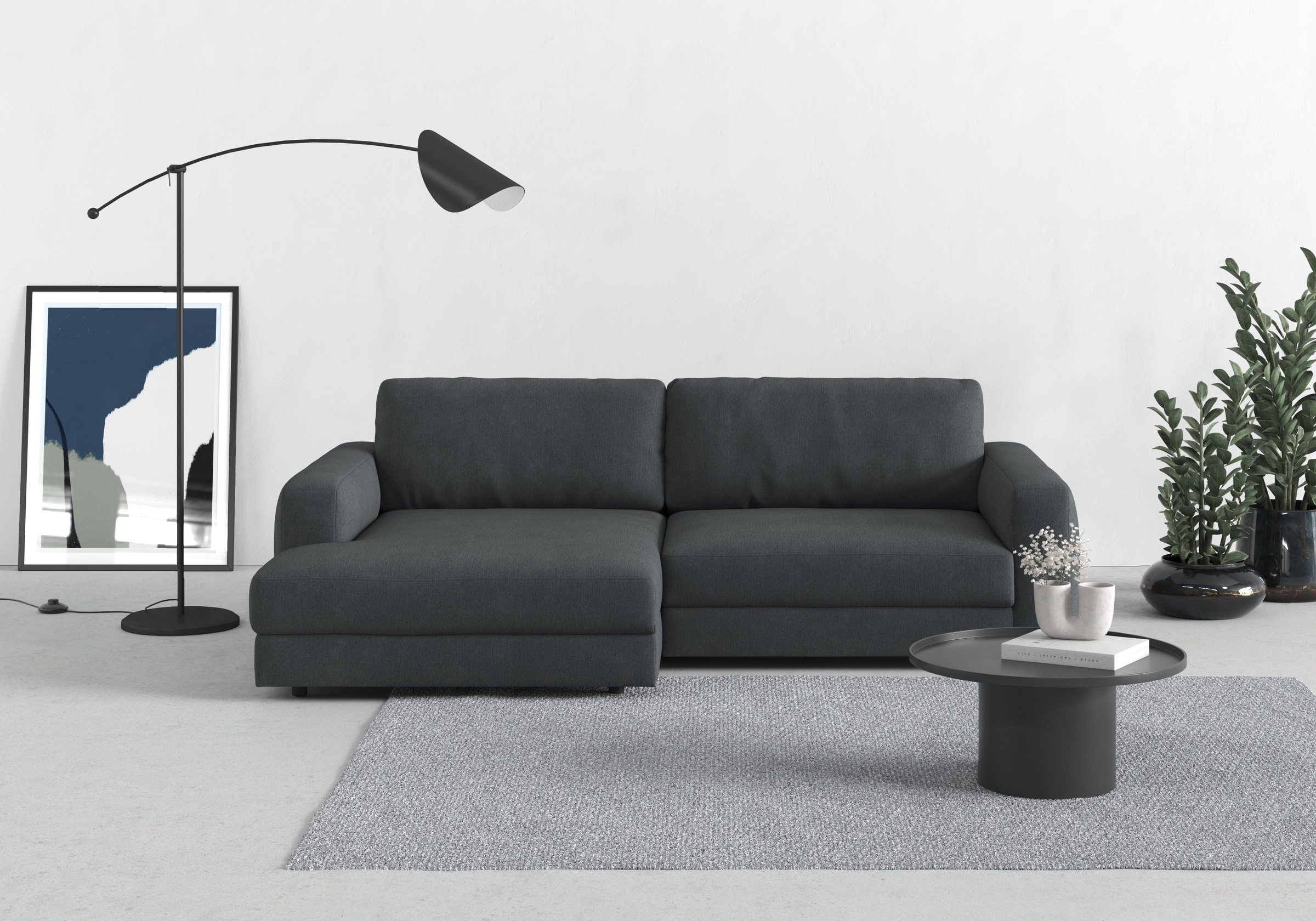 TRENDMANUFAKTUR Ecksofa »Bourbon, Designsofa mit tollem Sitzkomfort, L-Form,«, extra tiefe Sitzfläche, wahlweise mit Sitztiefenverstellung