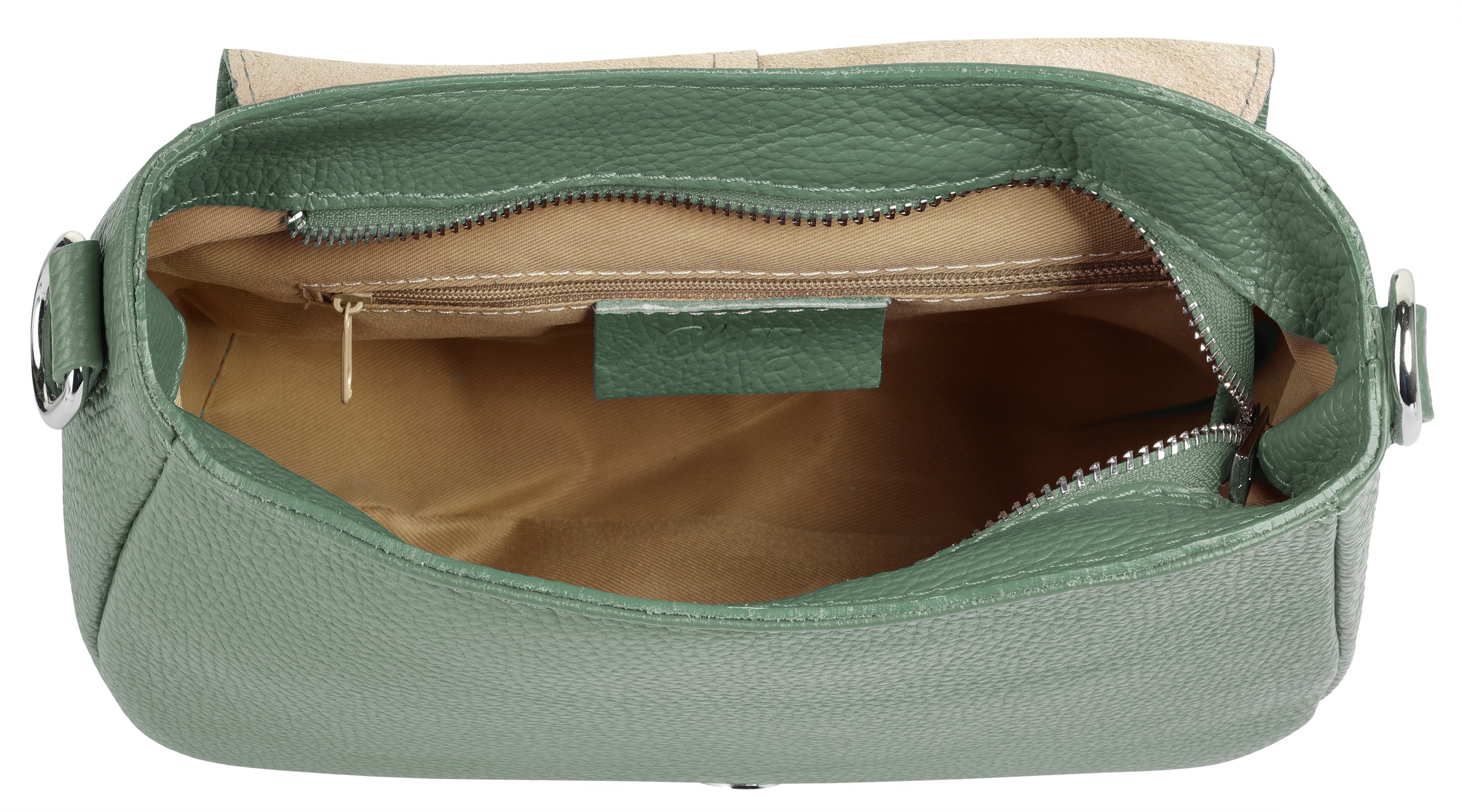 Cluty Umhängetasche echt Leder, Made in Italy