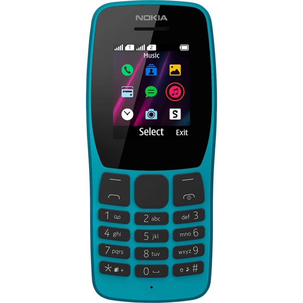 Nokia Handy »110«, Meerblau, 4,49 cm/1,77 Zoll, 0,004 GB Speicherplatz