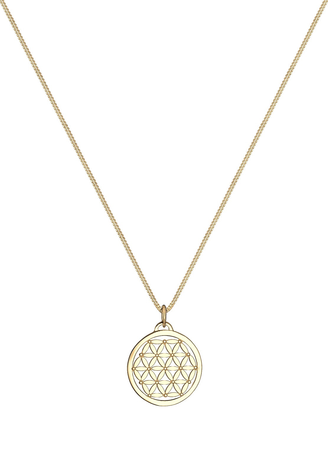 Elli Kette mit Anhänger »Halskette Anhänger Blume des Lebens 925 Sterling Silber«