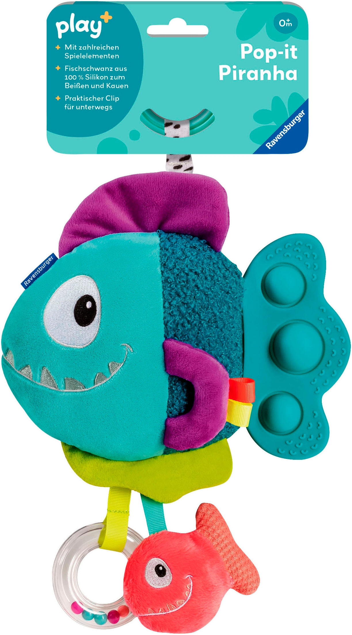 Ravensburger Greifspielzeug »Play+ Pop-it Piranha (blau)«