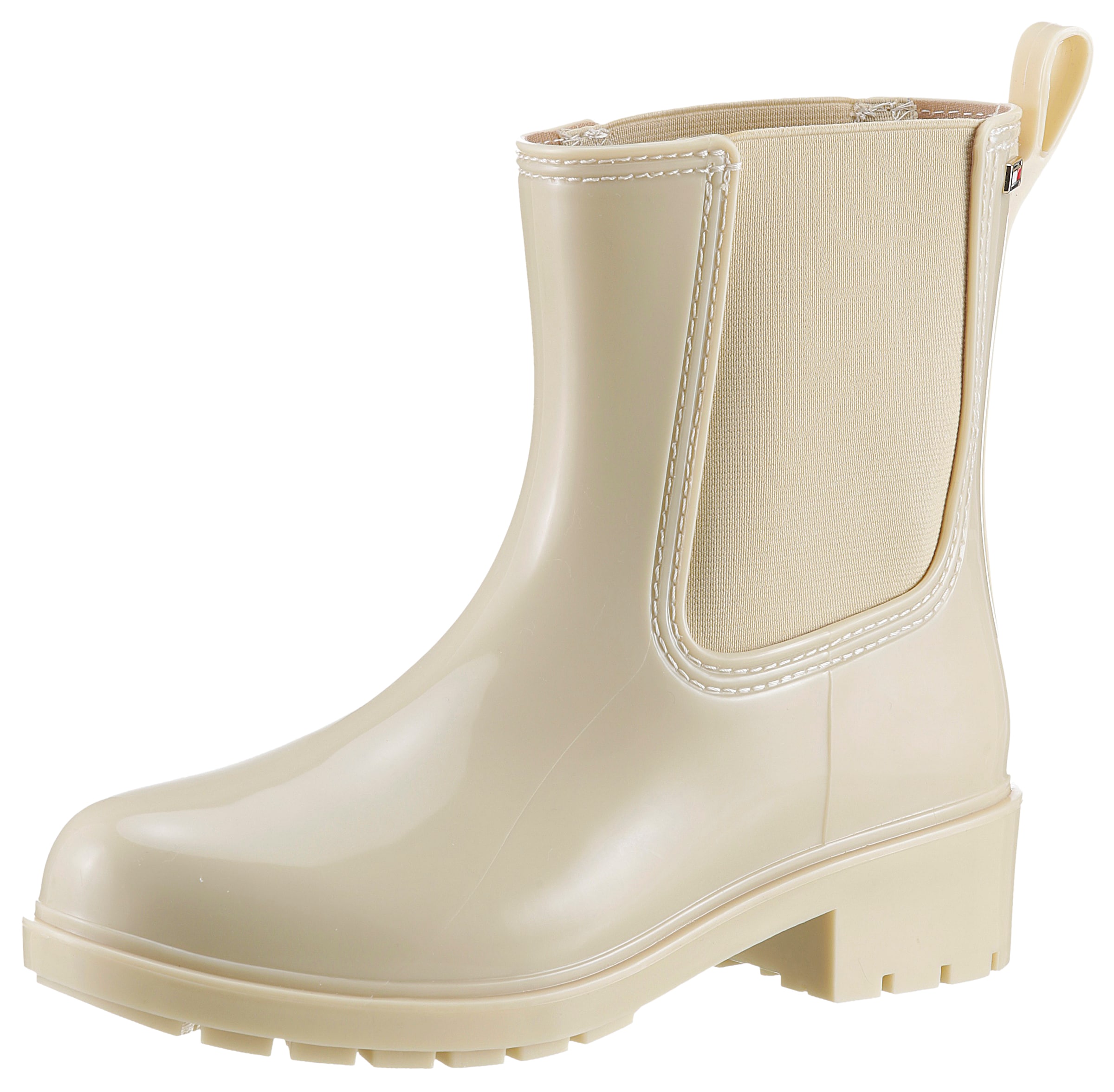 Chelseaboots »FLAG RAINBOOT«, Gummistiefel, Blockabsatz, Schlupfschuh mit Anziehlasche