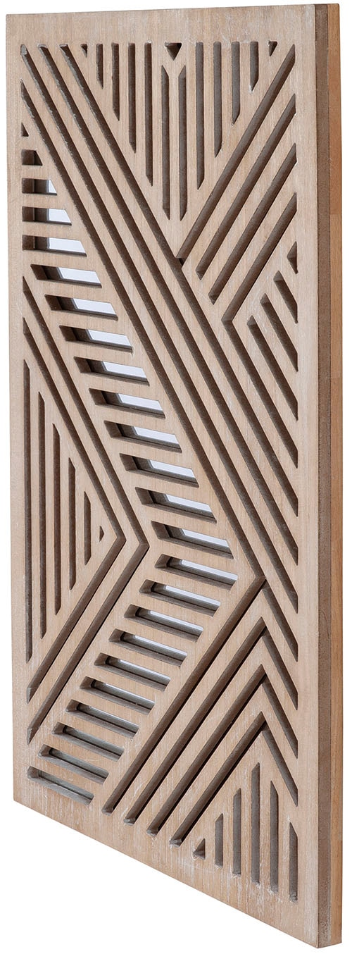 Casablanca by Gilde Holzbild »Bild; Spiegel Enigma naturfarben H. 78 cm«, (1 St.)