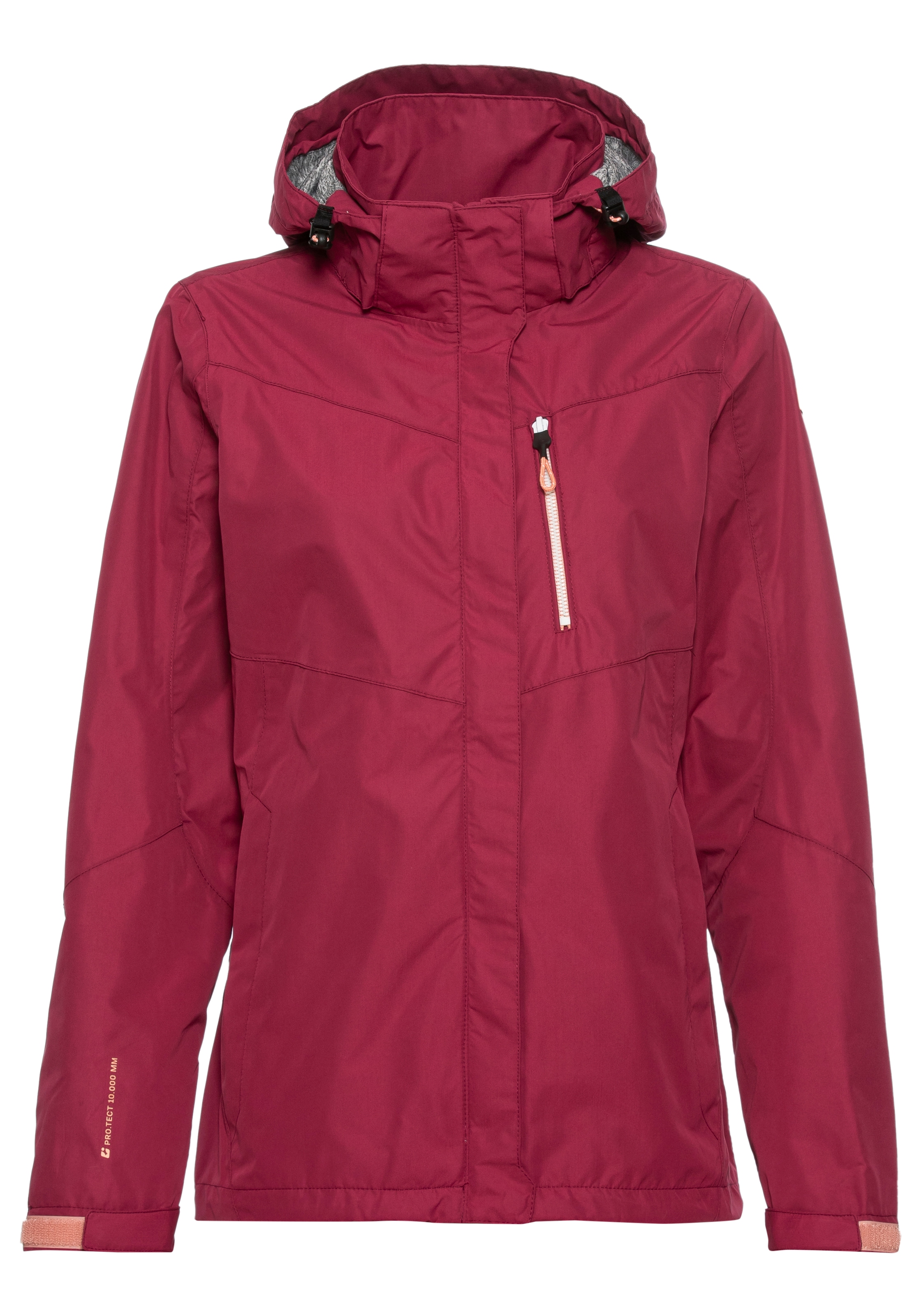 Killtec Regenjacke, mit Kapuze, Wasser- & winddicht & leicht & abzippbarer Kapuze