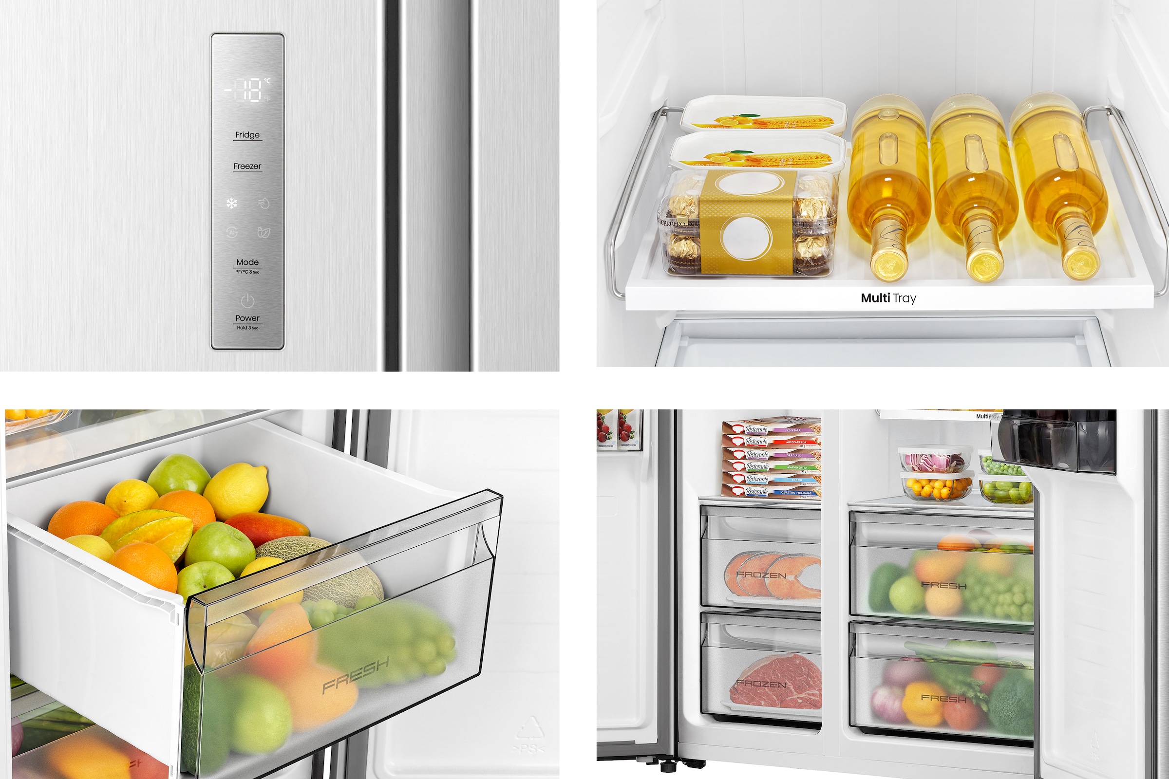 Hisense Side-by-Side »RS3P538NAIE« 178,6 cm hoch 91,1 cm breit einfacher Side by Side mit Premium-Ausstattung