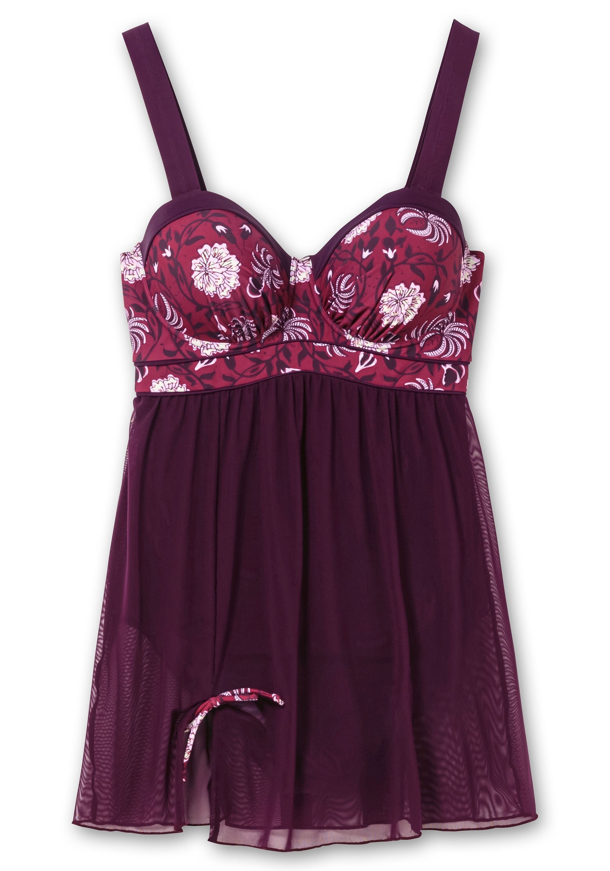 Sheego Badekleid »Badekleid mit Mesh-Rock und Shaping-Effekt«
