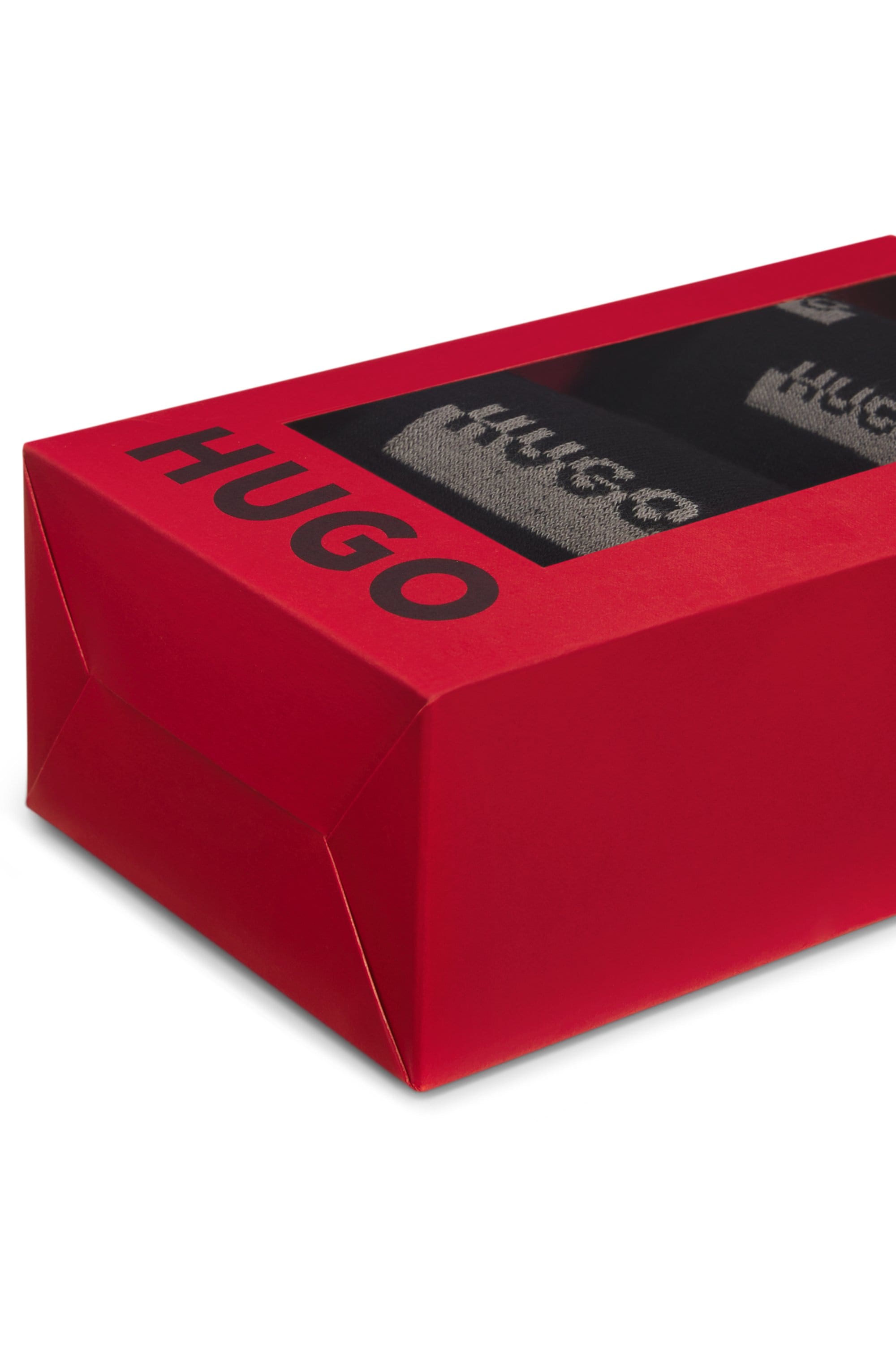 HUGO Underwear Socken 2 Paar tlg. mit elastischem Bund, Baumwollmischung, Logo-Design